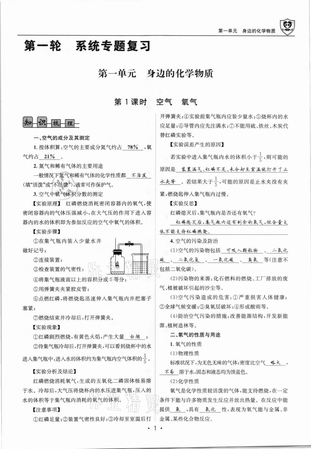 2021年指南針中考前沿化學總復習人教版四川專版 第1頁