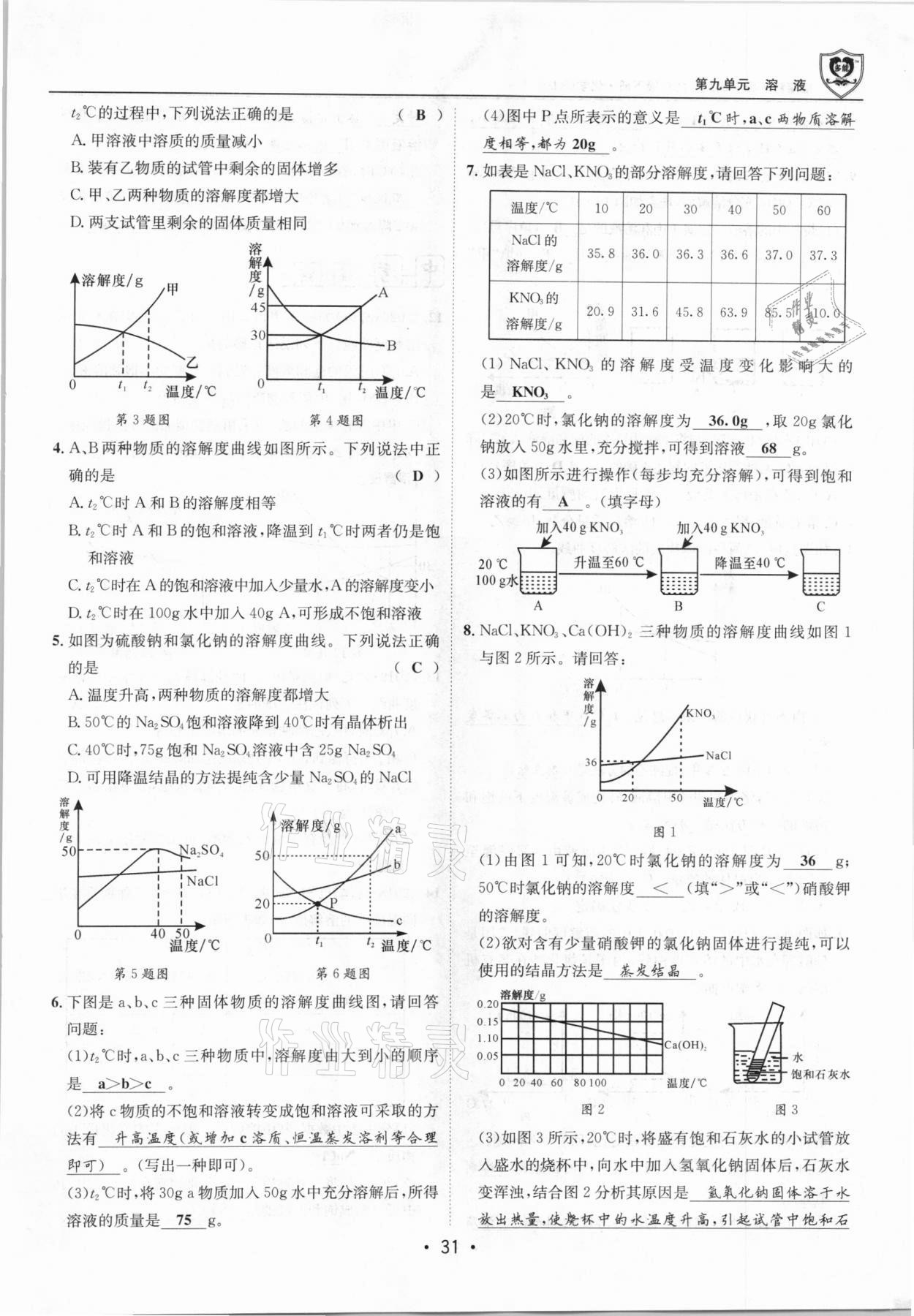 2021年指南針導(dǎo)學(xué)探究九年級(jí)化學(xué)下冊(cè)人教版 第31頁(yè)