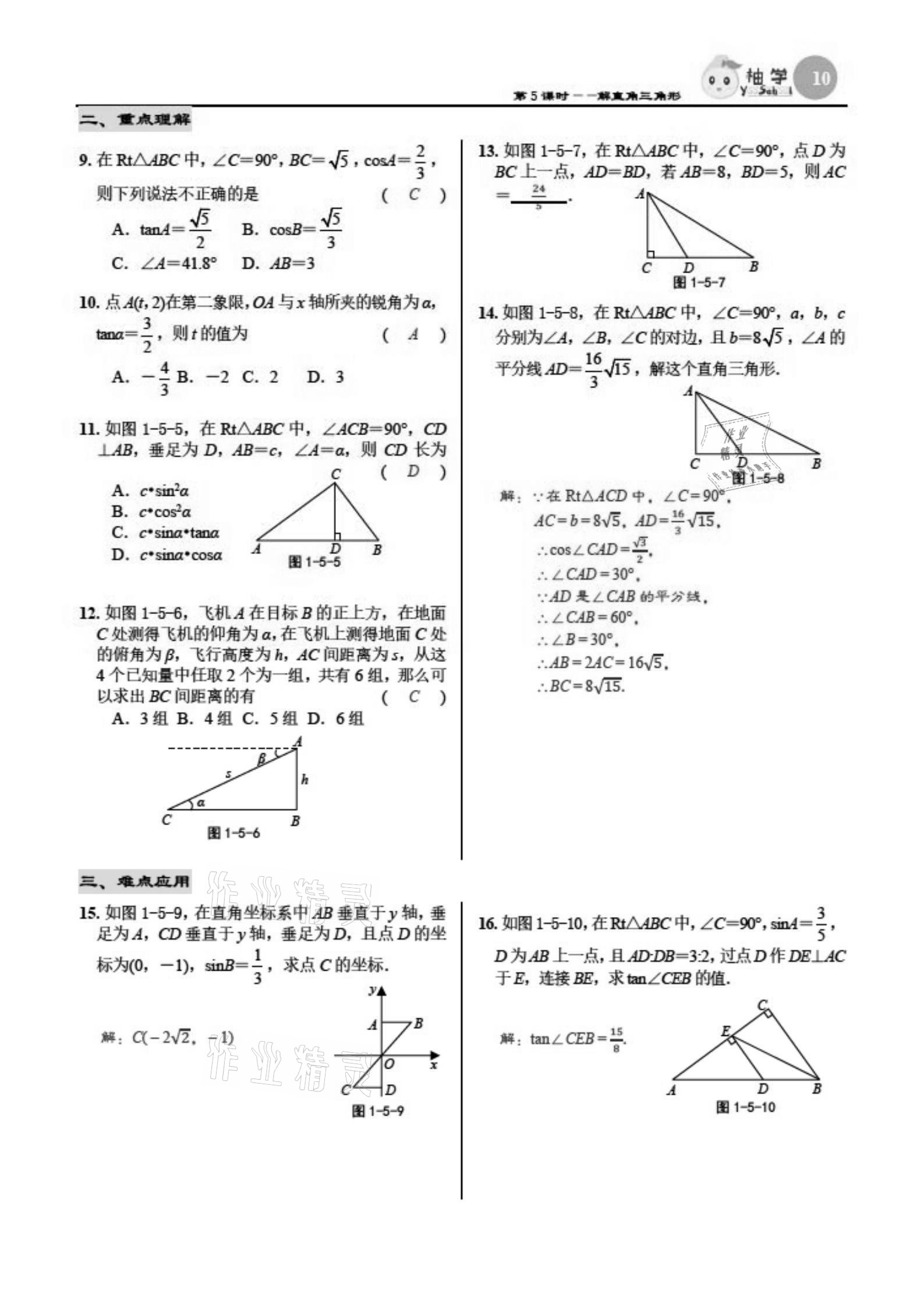 2021年慧學(xué)智評(píng)九年級(jí)數(shù)學(xué)下冊(cè)北師大版 參考答案第10頁(yè)