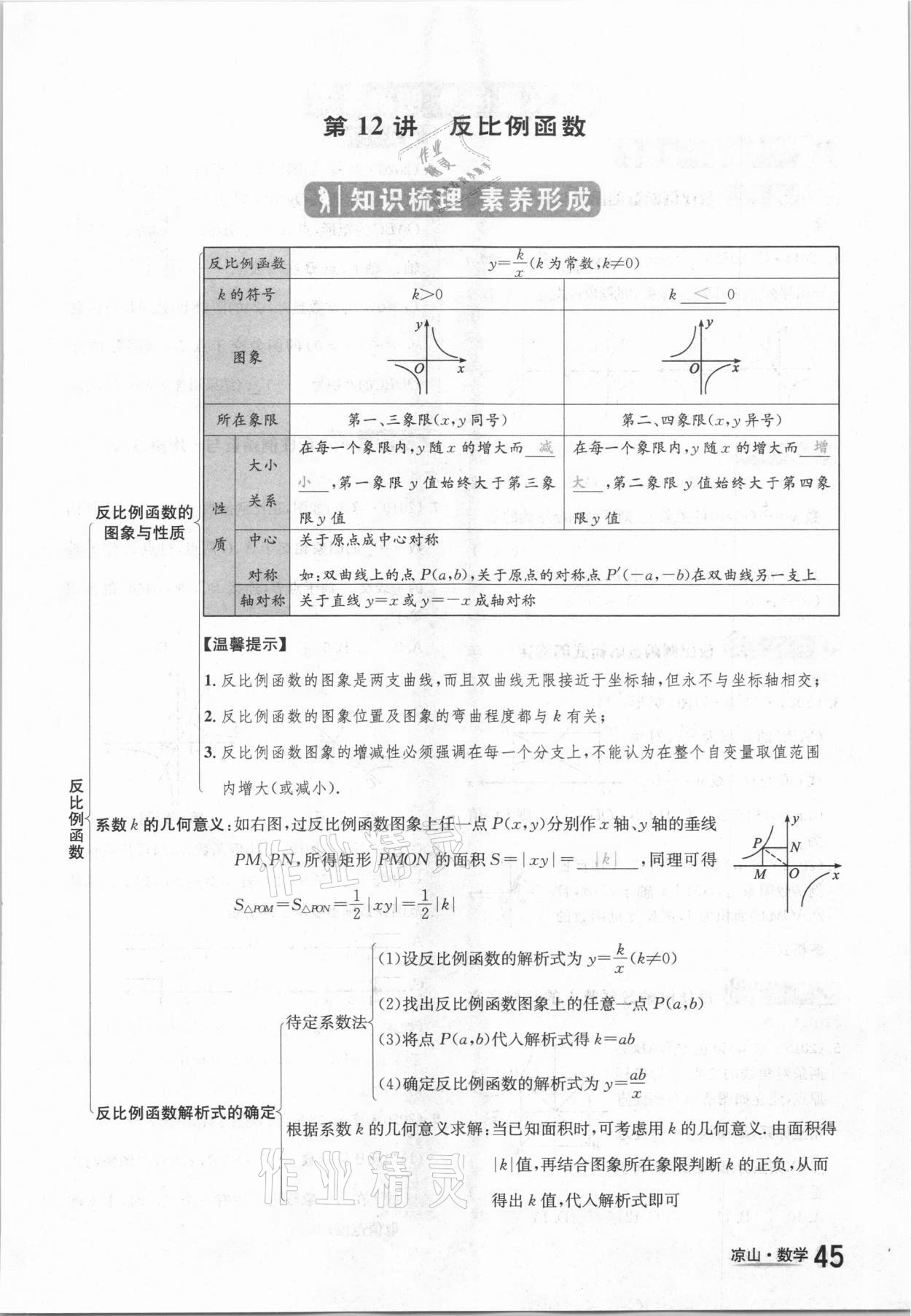 2021年國(guó)華考試中考總動(dòng)員數(shù)學(xué)涼山專版 參考答案第45頁(yè)