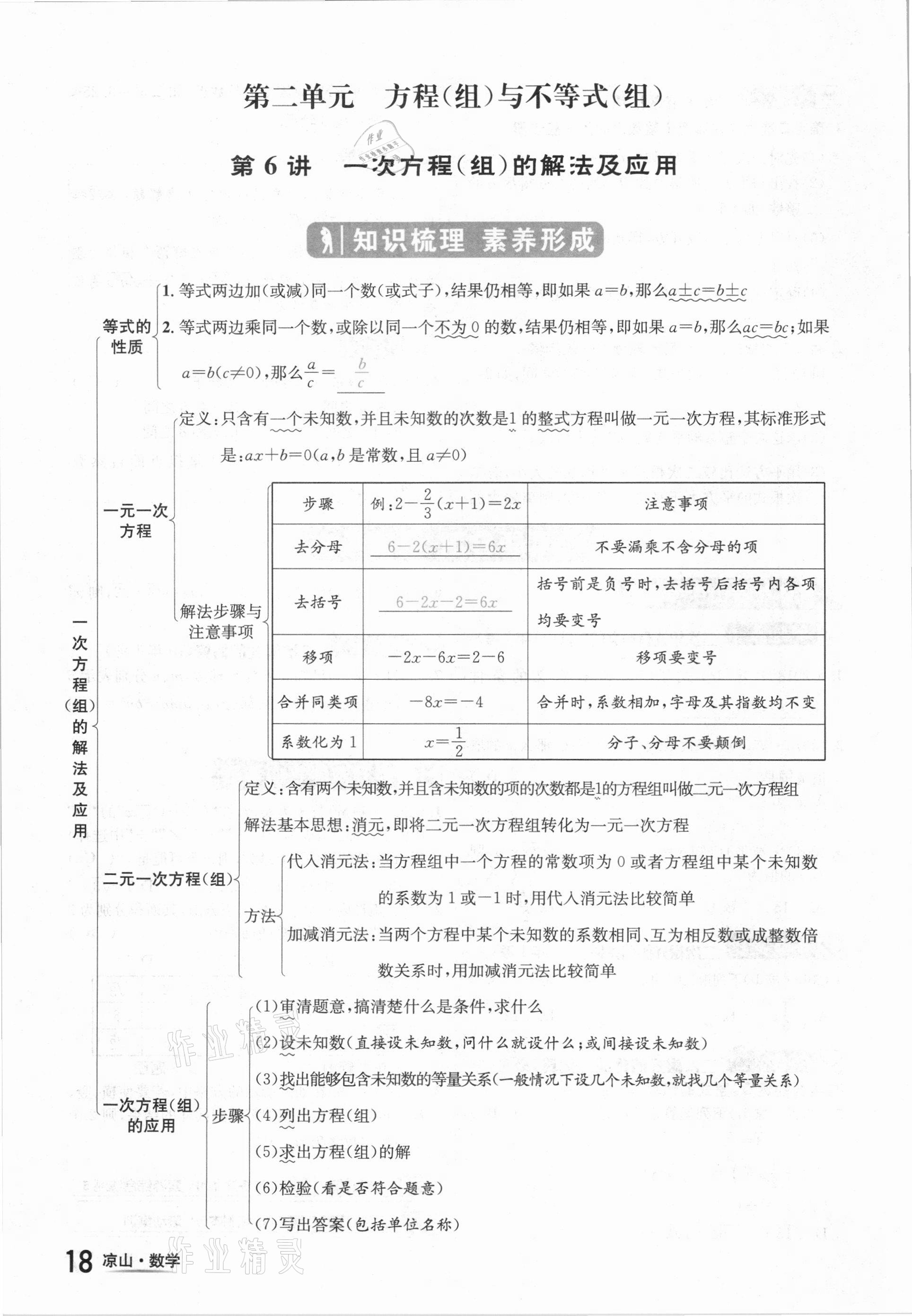 2021年國(guó)華考試中考總動(dòng)員數(shù)學(xué)涼山專版 參考答案第18頁(yè)