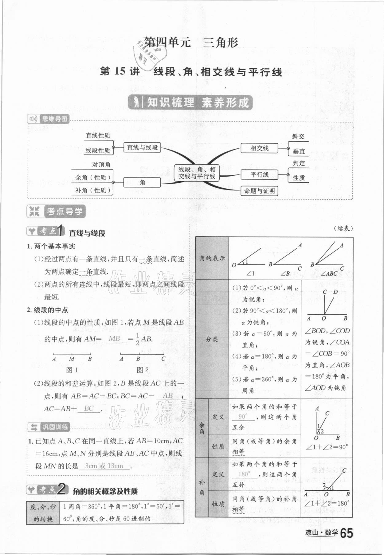 2021年國華考試中考總動員數(shù)學涼山專版 參考答案第65頁