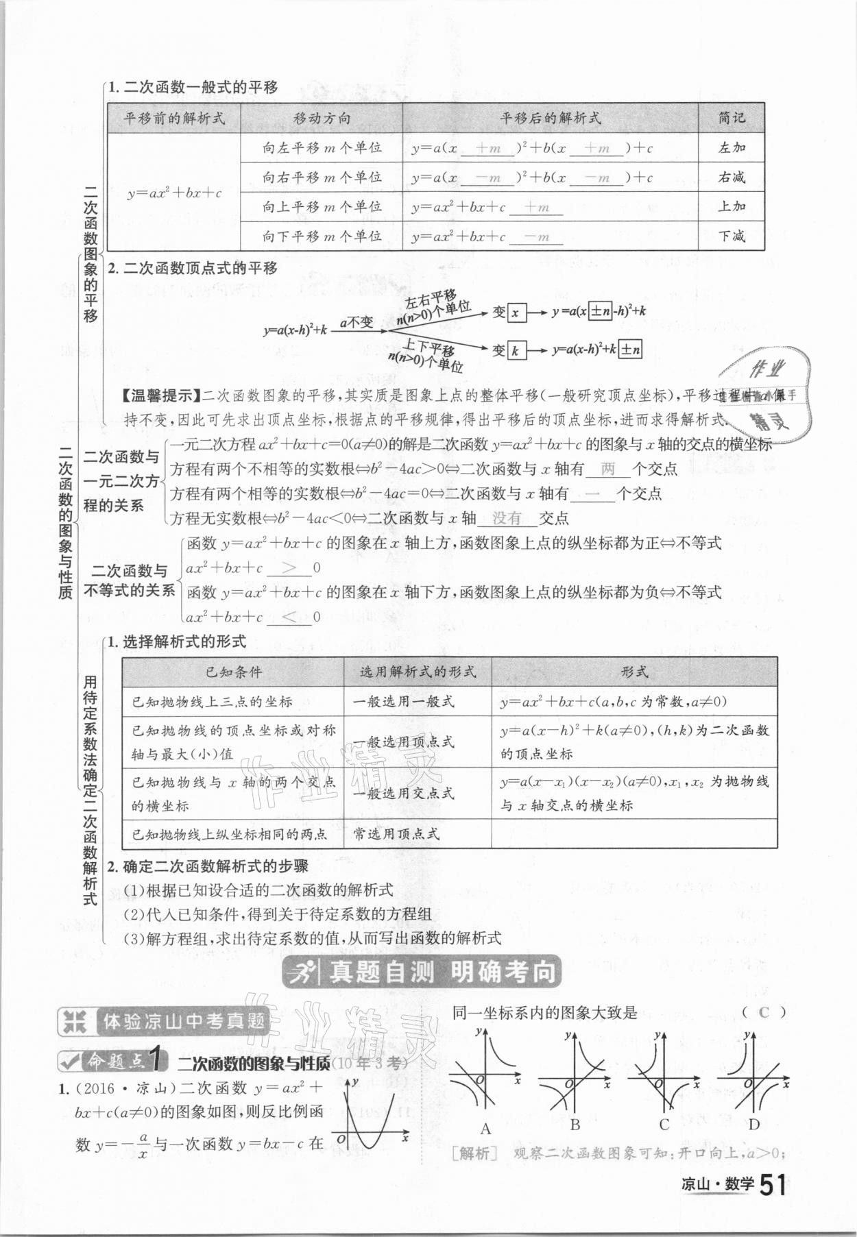 2021年國(guó)華考試中考總動(dòng)員數(shù)學(xué)涼山專版 參考答案第51頁(yè)