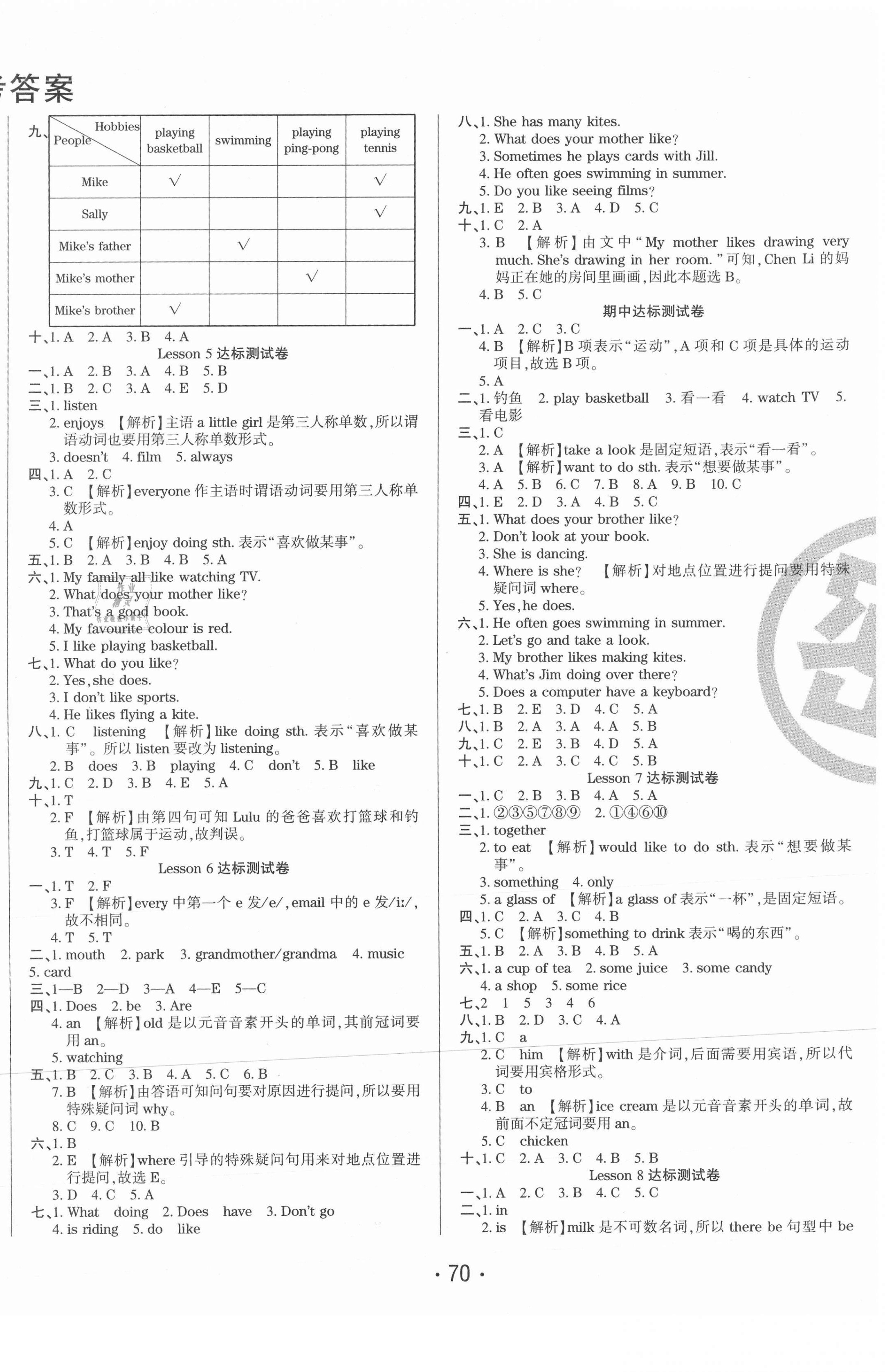 2020年黃岡金榜大考卷五年級英語上冊科普版 第2頁