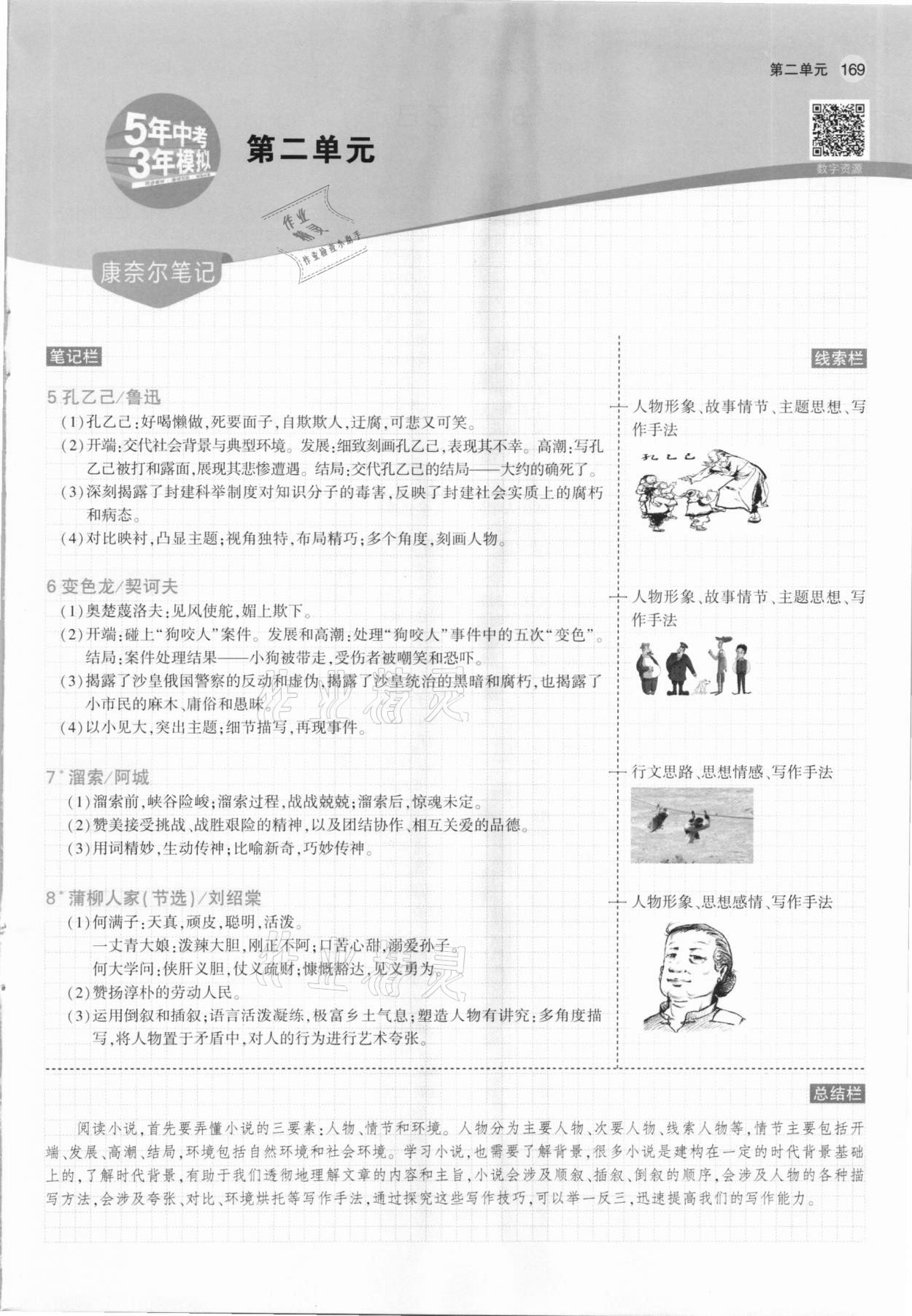 2021年教材課本九年級(jí)語(yǔ)文下冊(cè)人教版五四制 參考答案第11頁(yè)