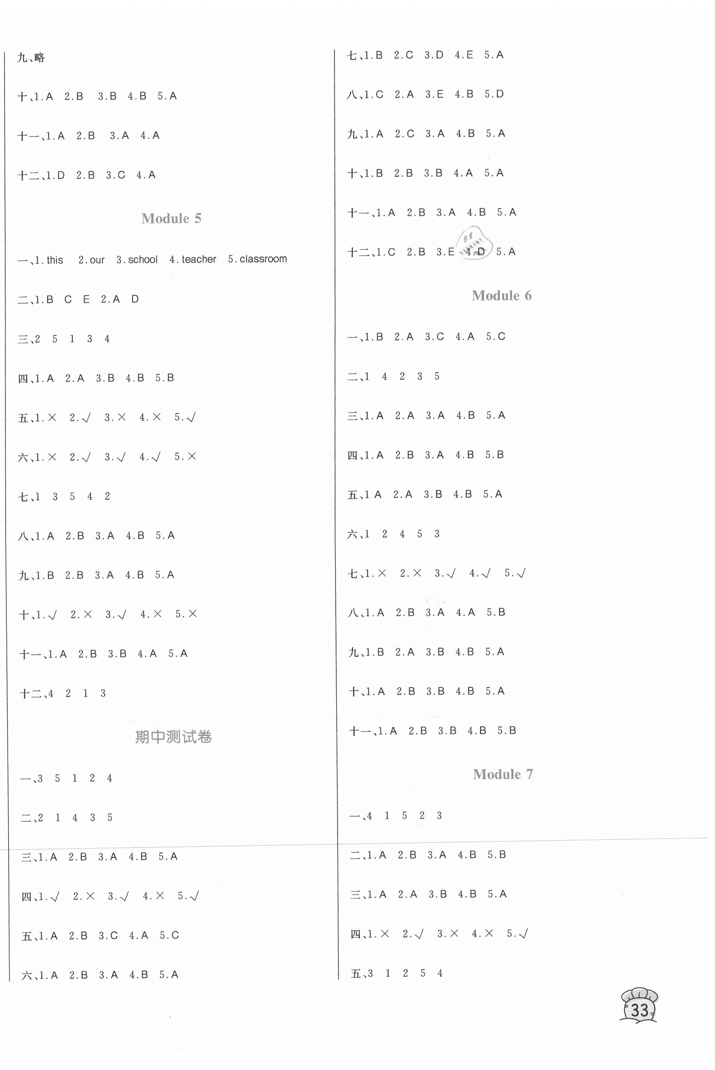 2020年黃岡名卷一年級(jí)英語上冊(cè)外研版1年級(jí)起 第2頁