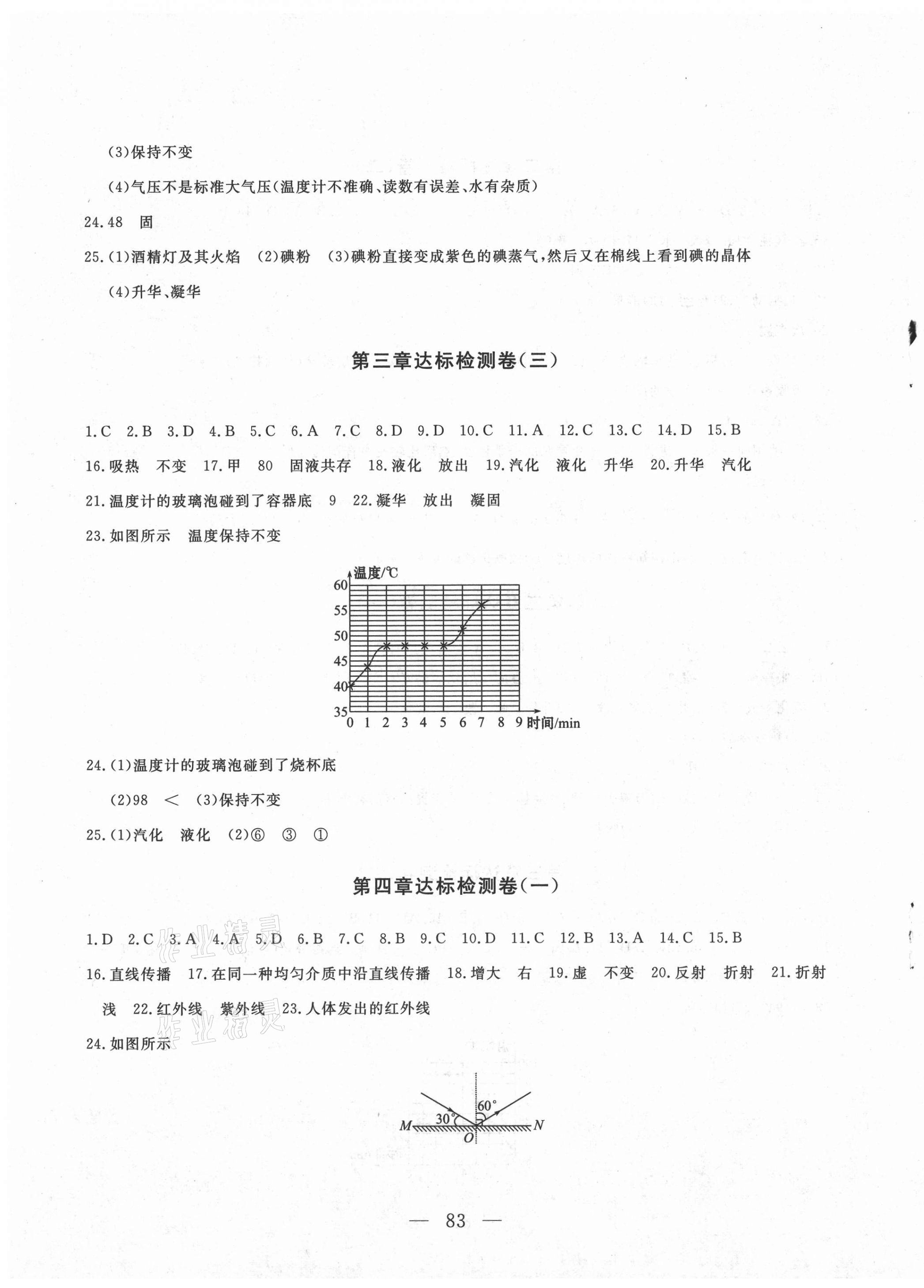2020年同步檢測卷八年級物理上冊人教版蘭州大學(xué)出版社 第3頁