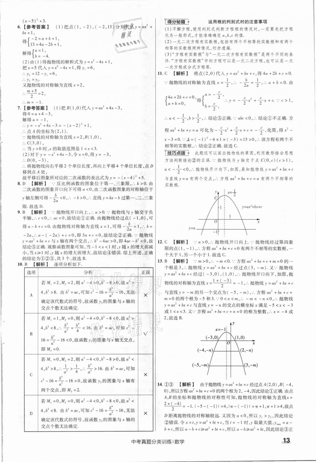 2021年金考卷中考真題分類訓(xùn)練數(shù)學(xué) 參考答案第13頁