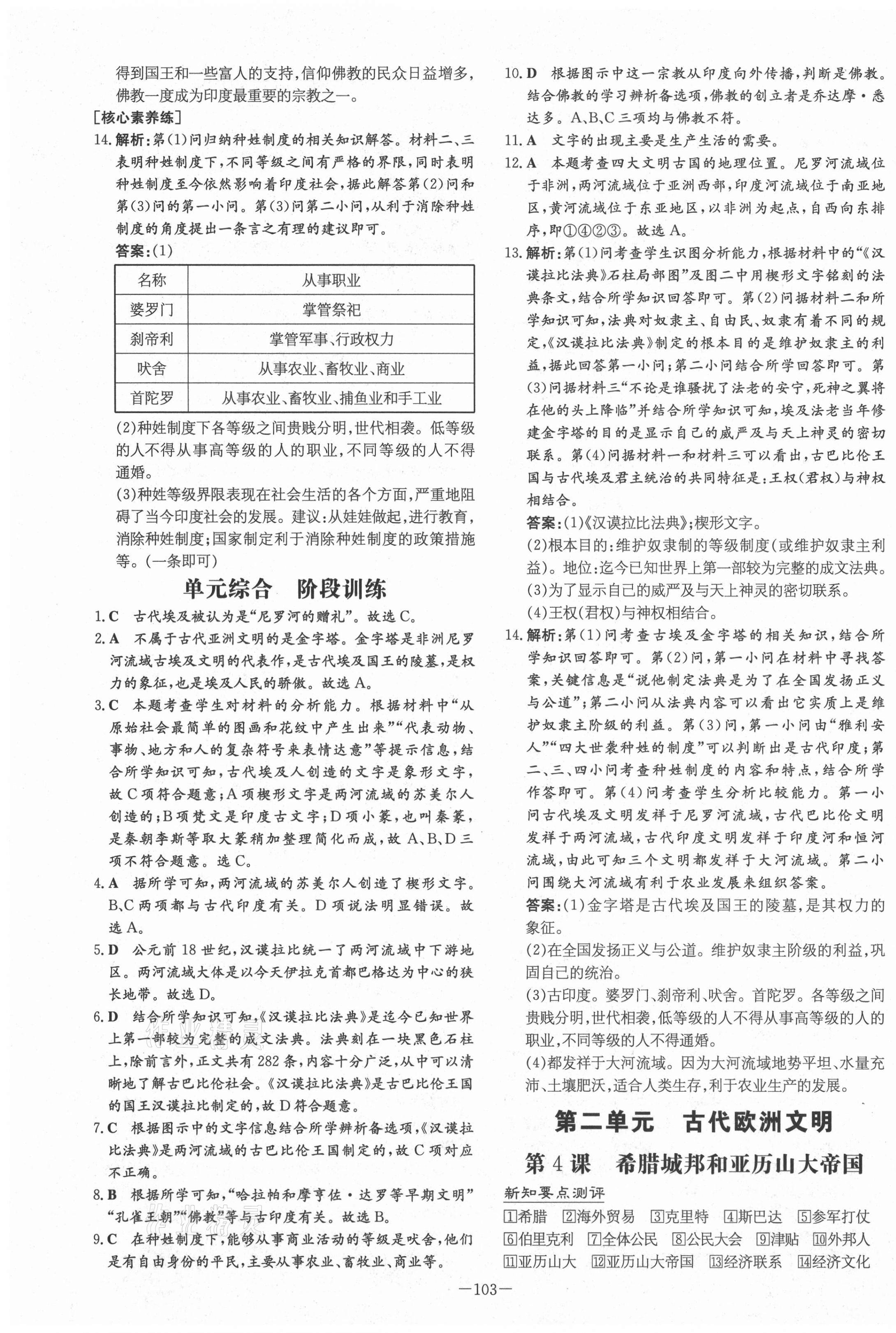 2020年練案課時(shí)作業(yè)本九年級(jí)歷史上冊(cè)人教版安徽專版 第3頁