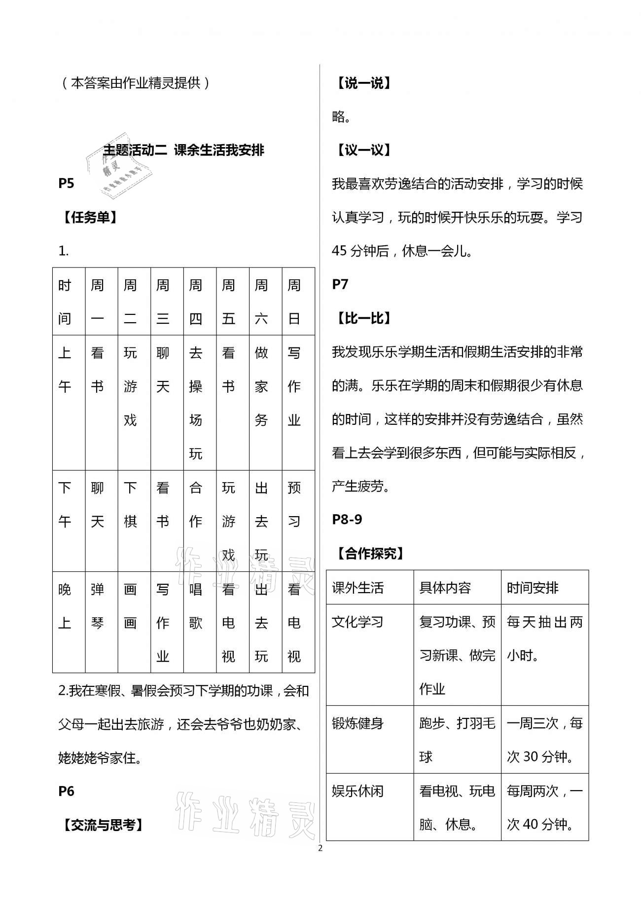 2020年小學(xué)綜合實踐活動成長手冊四年級上冊蘇教版 第2頁