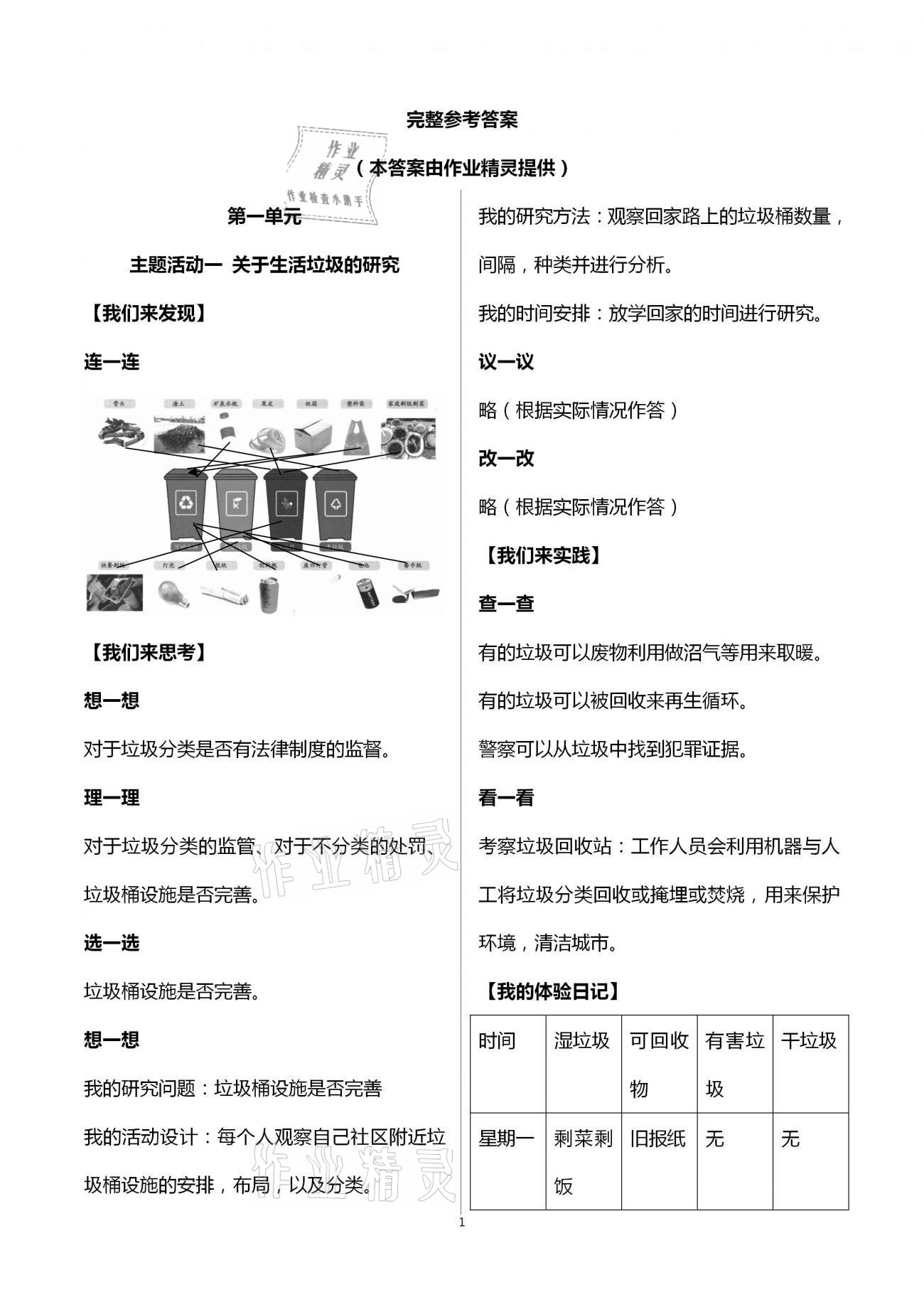 2020年小學綜合實踐活動成長手冊三年級上冊蘇教版 第1頁