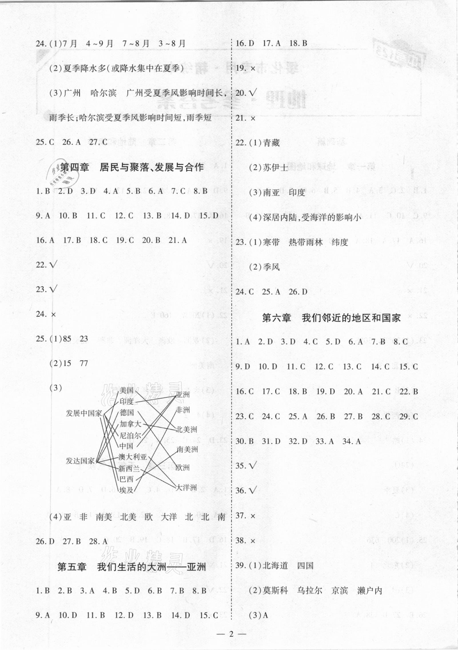 2021年中考123基础章节总复习测试卷地理绥化市专用 第2页