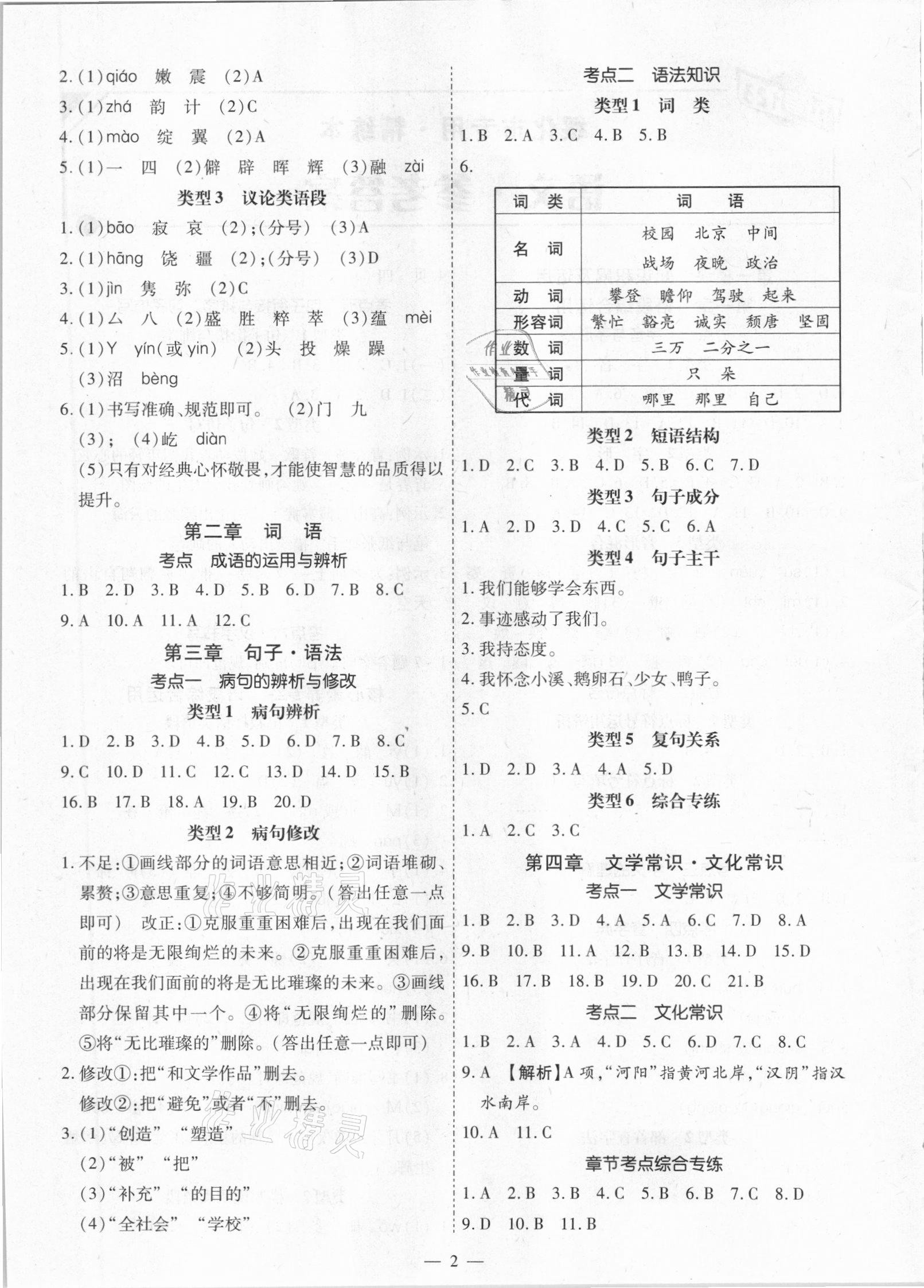 2021年中考123基礎章節(jié)總復習測試卷語文綏化市專用 第2頁