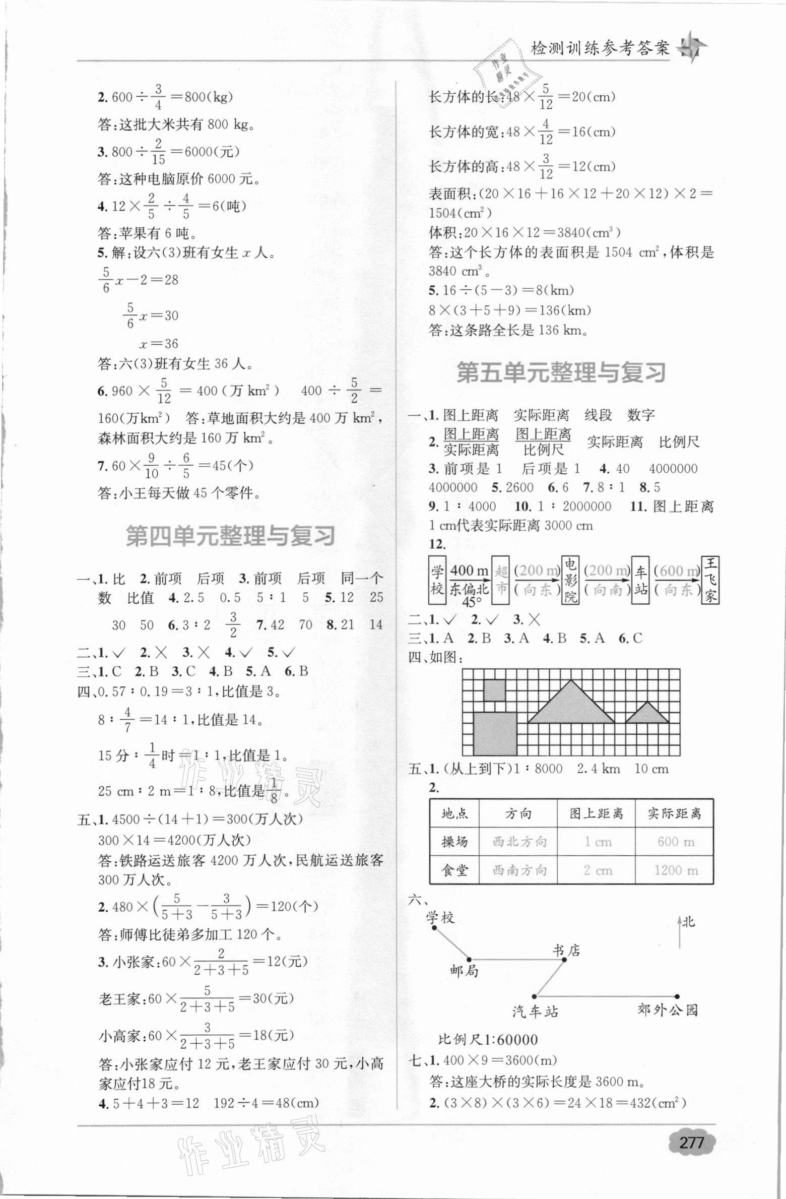 2020年教材全解精練1加1六年級數(shù)學(xué)上冊西師大版 參考答案第2頁