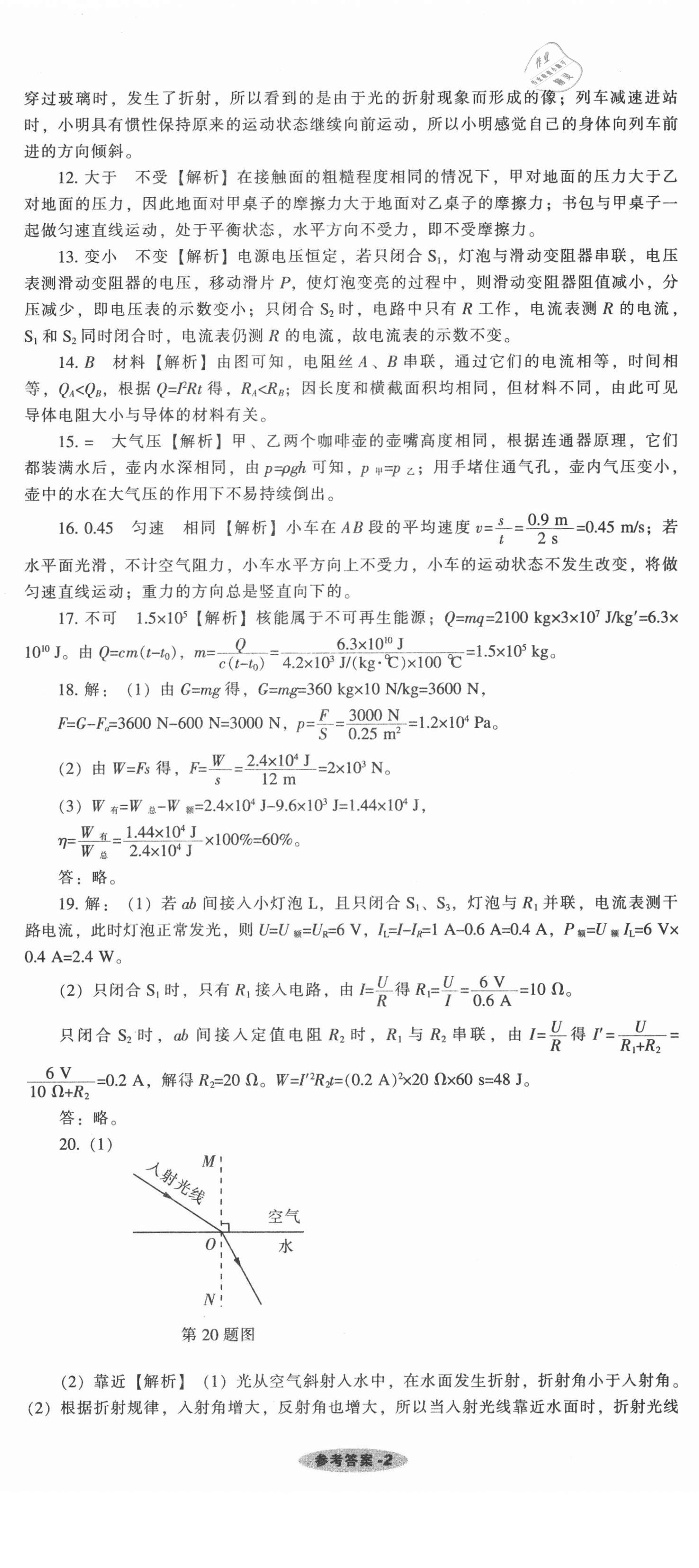 2021年遼寧中考真題匯編物理 第2頁