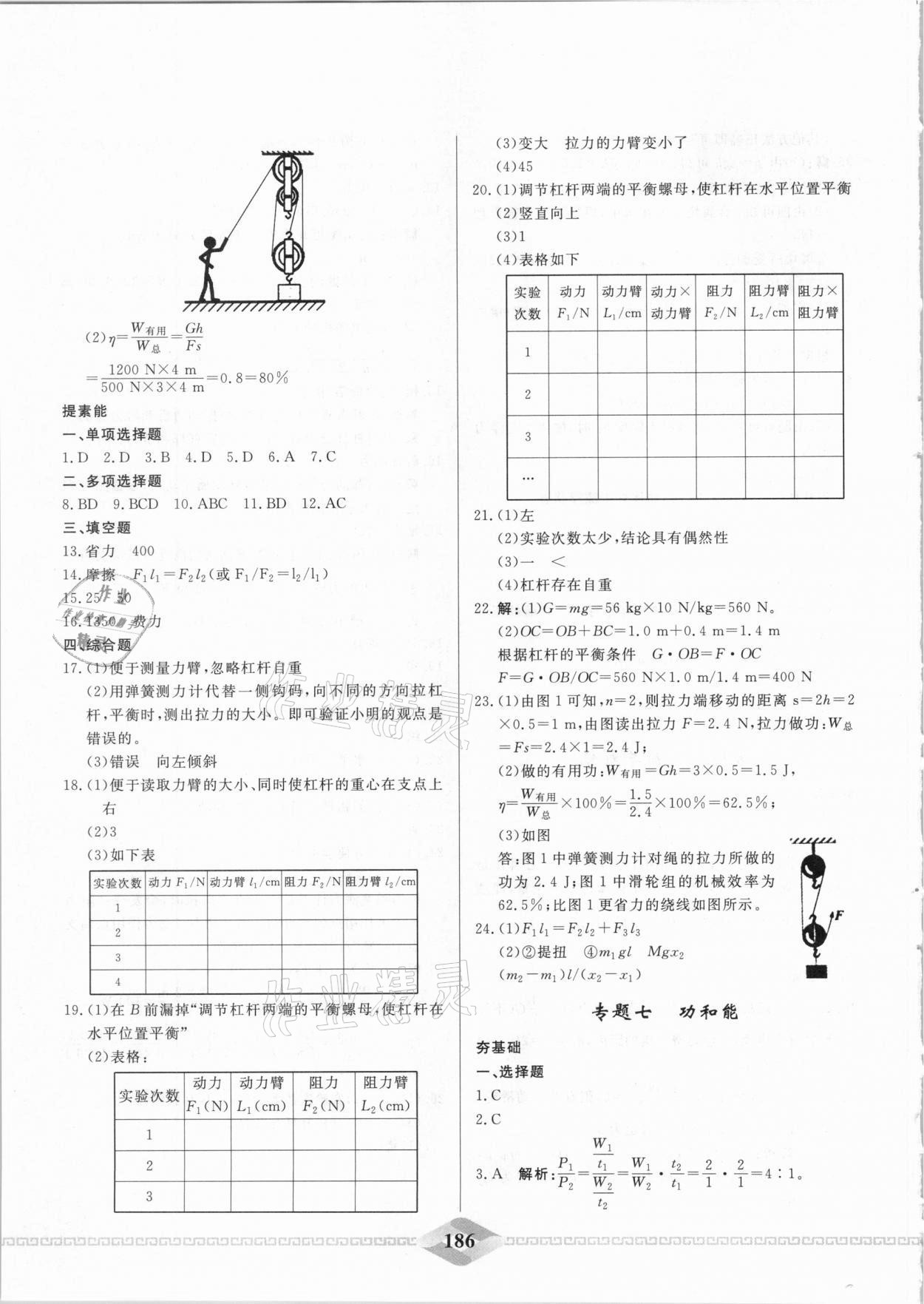 2021年一飞冲天中考专项精品试题分类物理 参考答案第10页