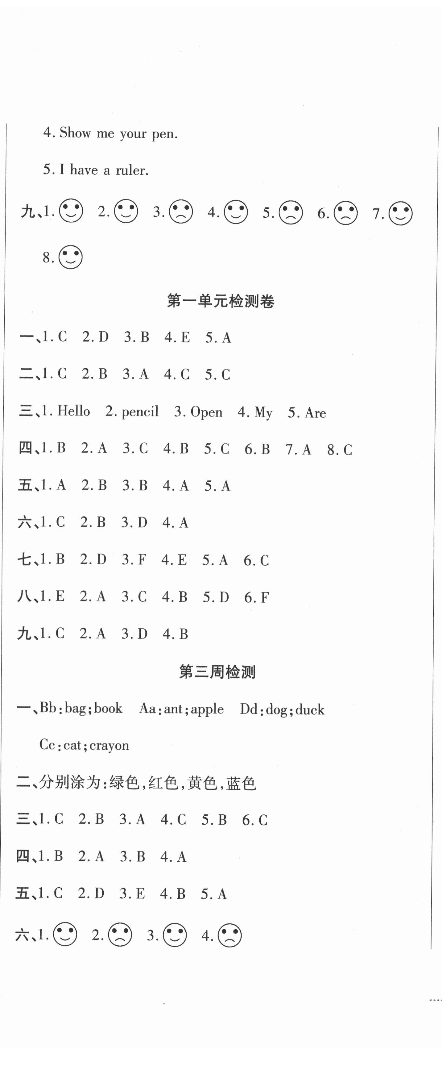 2020年開心一卷通全優(yōu)大考卷三年級英語上冊人教版 第2頁