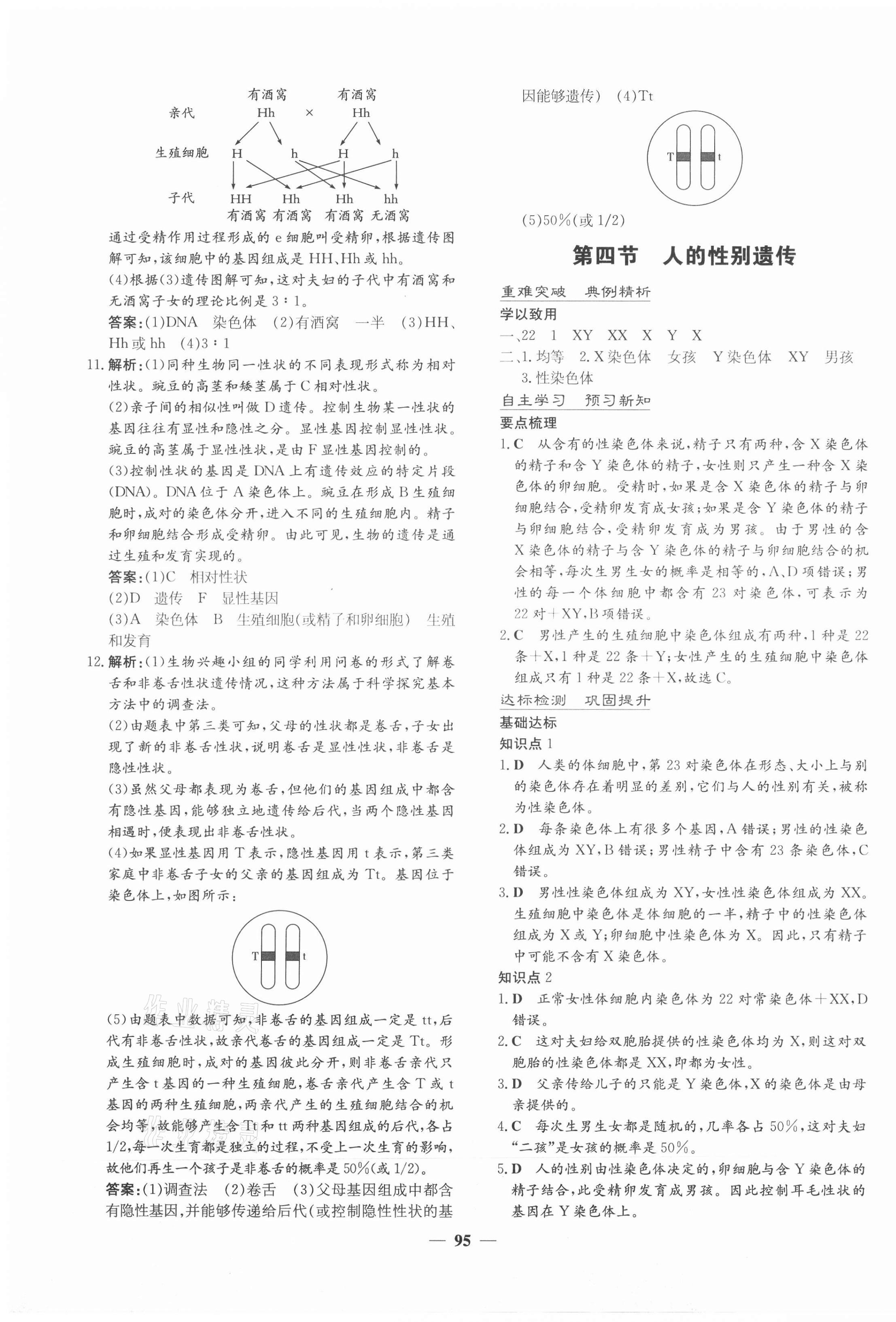 2021年练案课时训练案八年级生物下册鲁科版54制 第7页