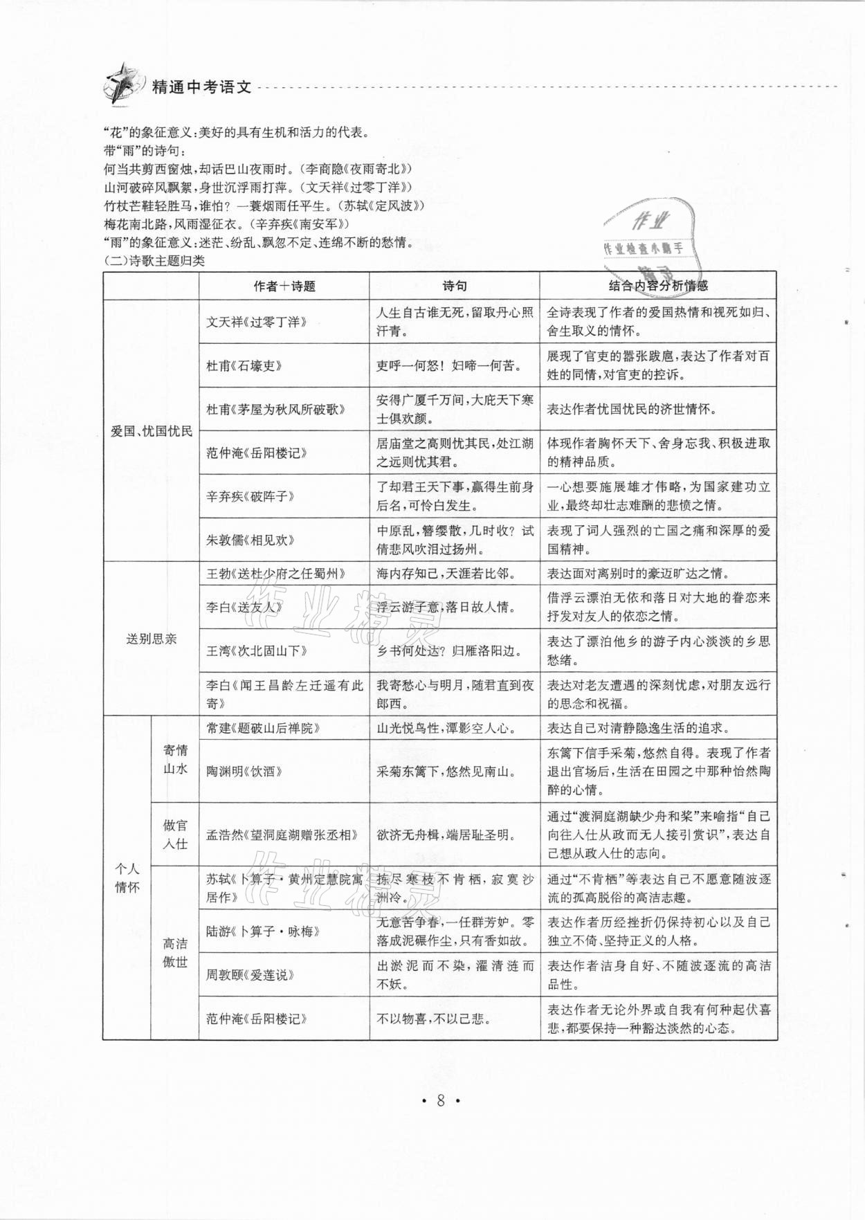 2021年精通中考語文中考 參考答案第8頁