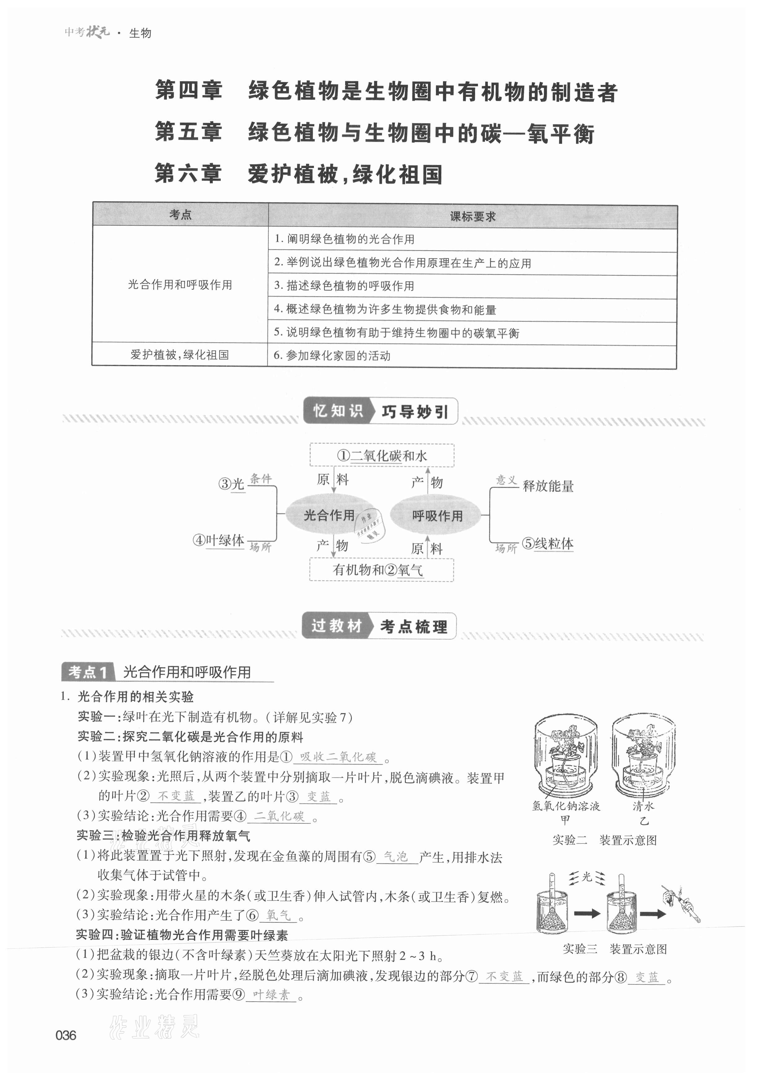 2021年中考狀元生物 第36頁