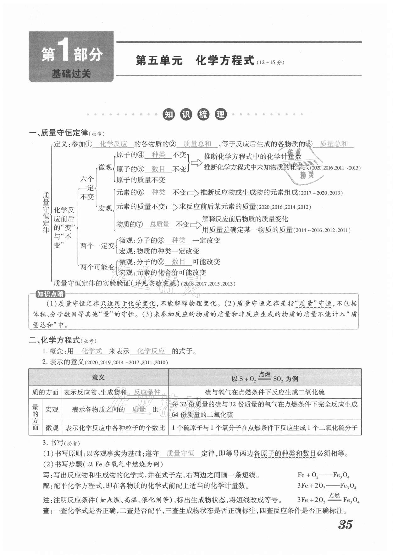 2021年領(lǐng)跑中考化學河南專版 參考答案第35頁