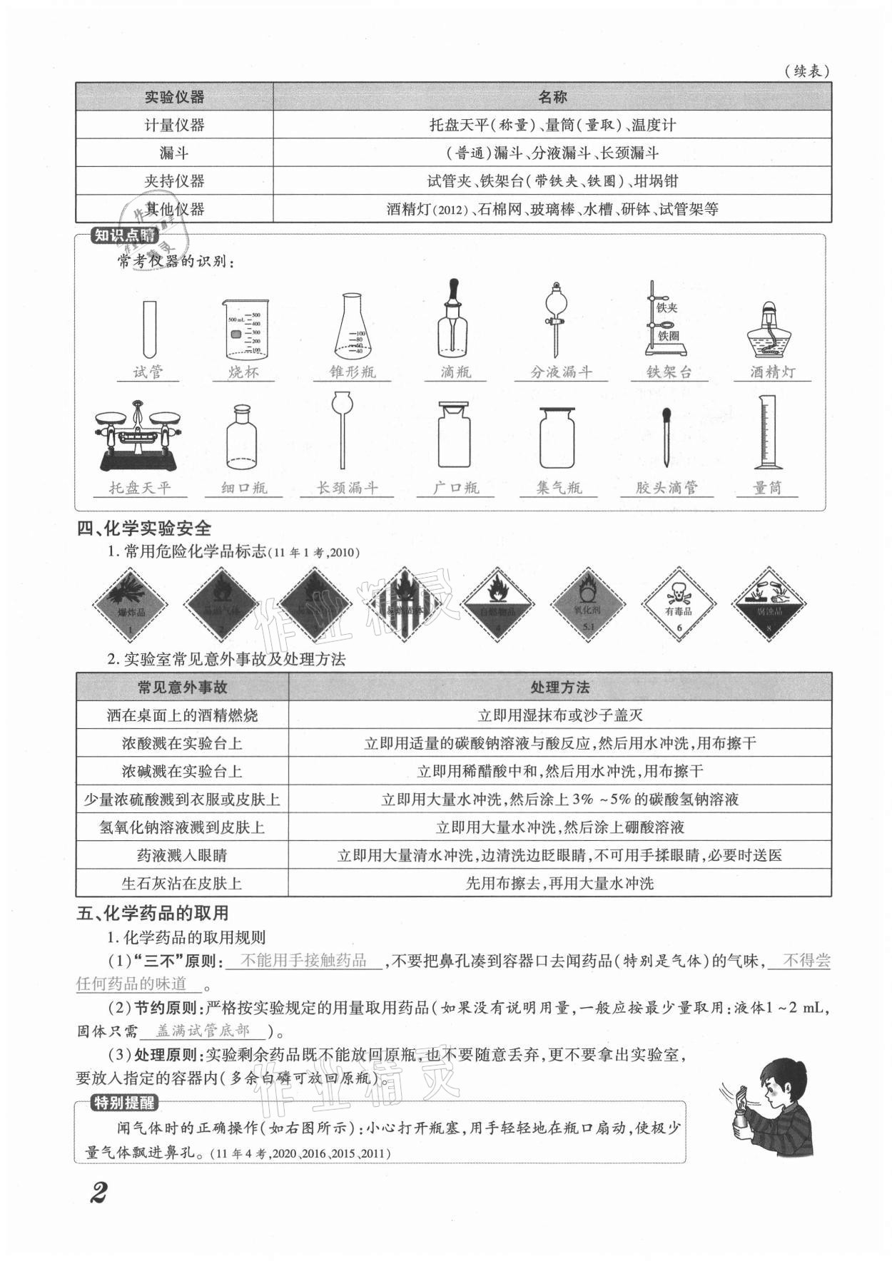 2021年領(lǐng)跑中考化學(xué)河南專版 參考答案第2頁