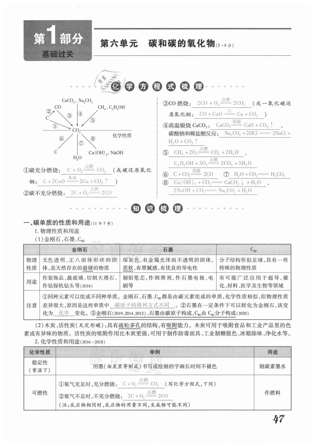 2021年領(lǐng)跑中考化學(xué)河南專版 參考答案第47頁(yè)