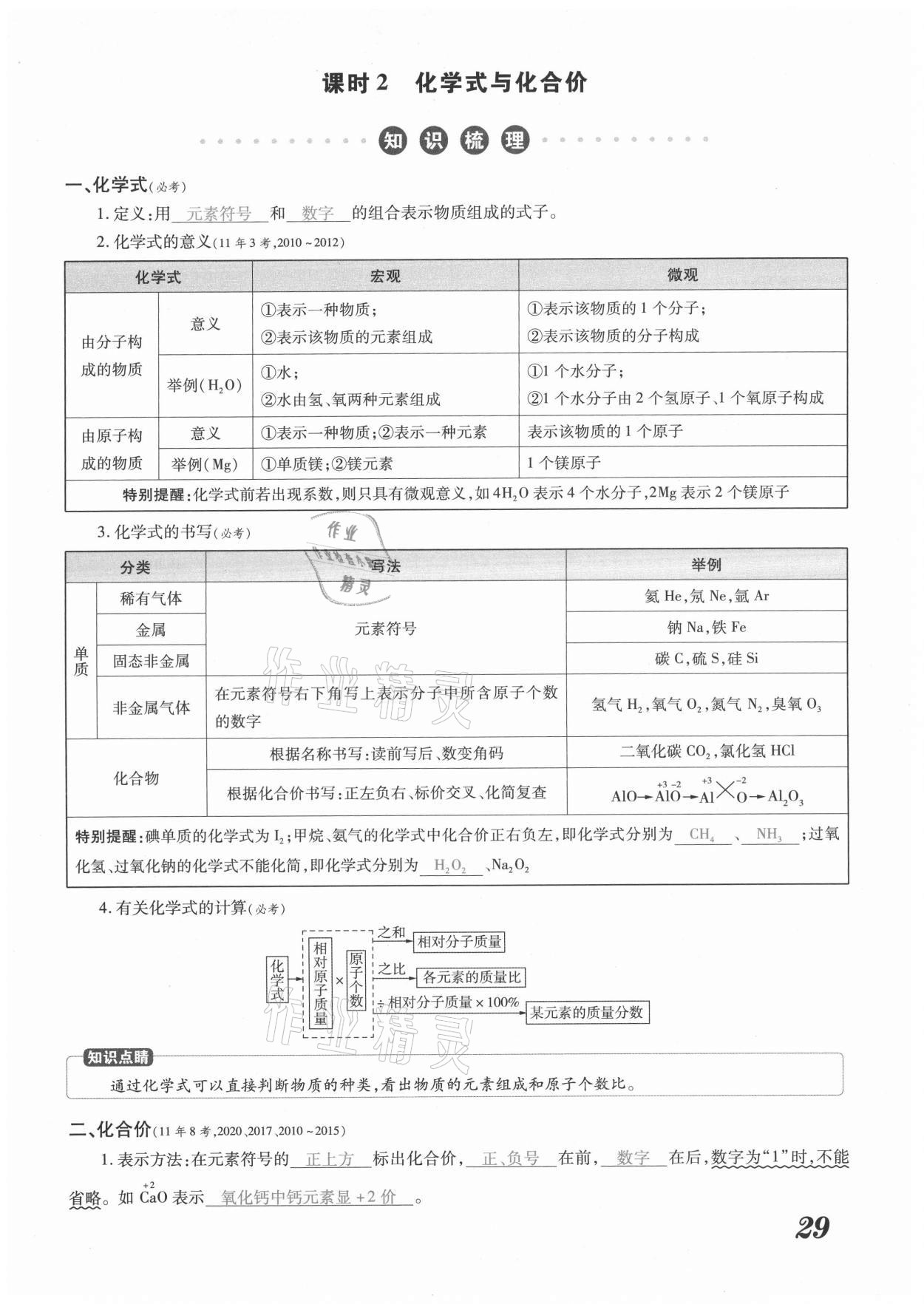 2021年領(lǐng)跑中考化學(xué)河南專版 參考答案第29頁(yè)