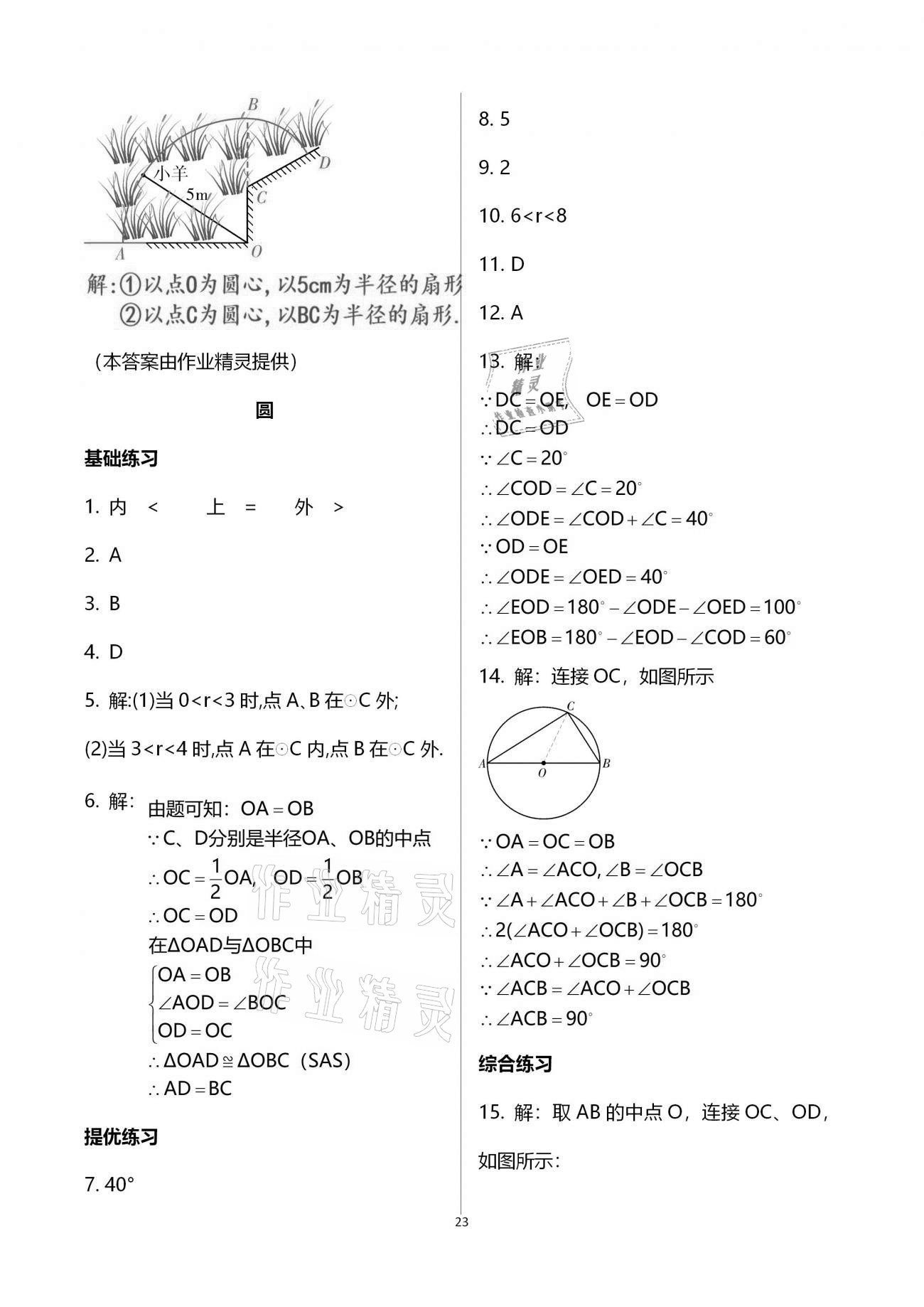 2021年一本通九年級數(shù)學下冊北師大版武漢出版社 參考答案第30頁