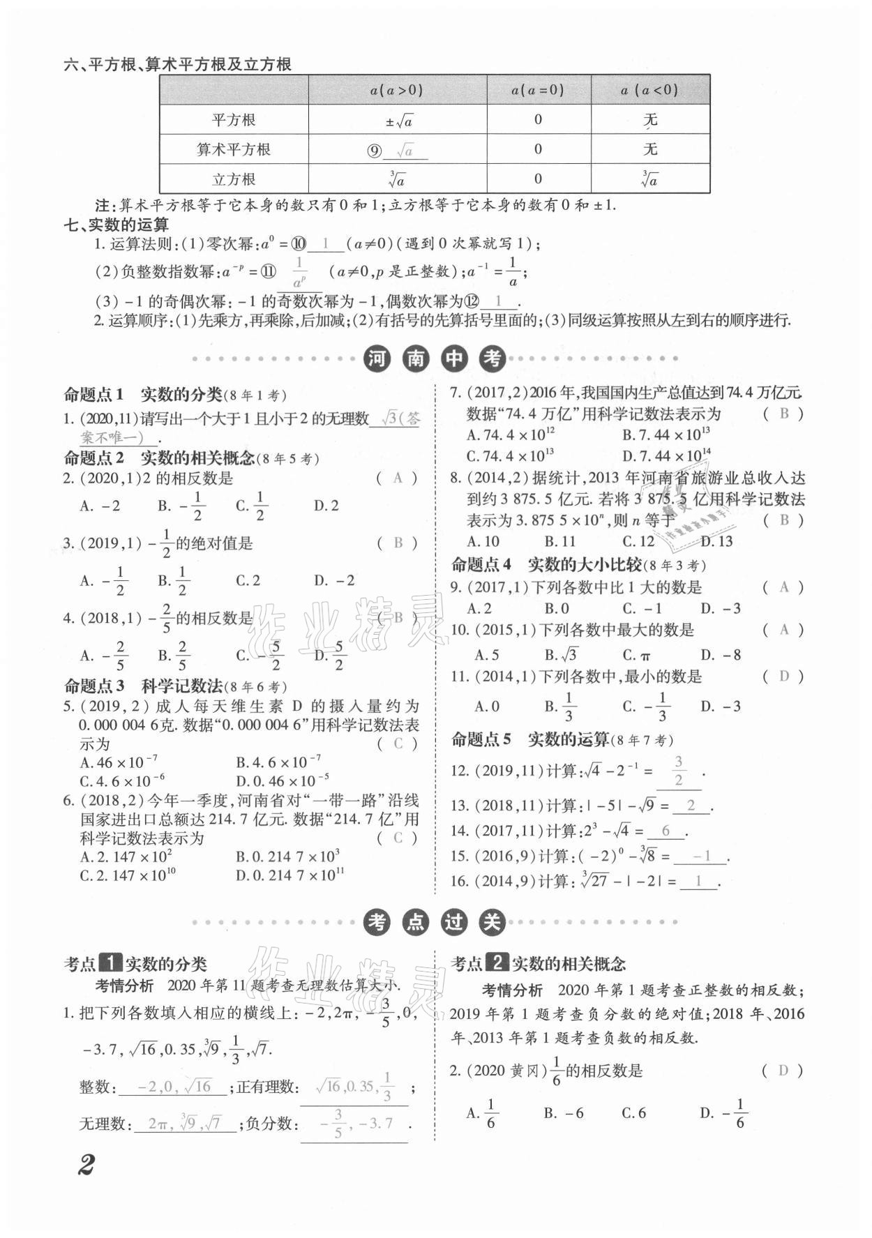 2021年領(lǐng)跑中考數(shù)學(xué)河南專版 第2頁