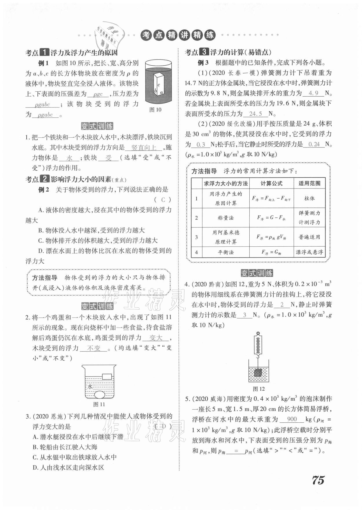 2021年領(lǐng)跑中考物理河南專(zhuān)版 第75頁(yè)