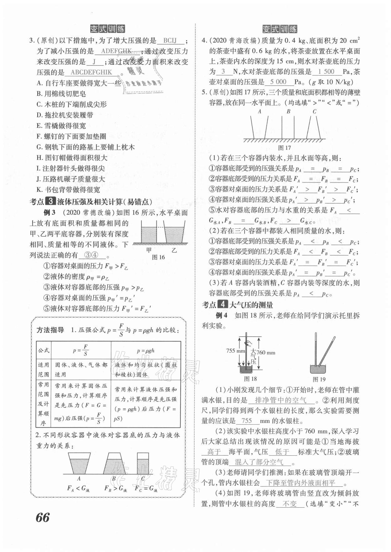 2021年領(lǐng)跑中考物理河南專版 第66頁