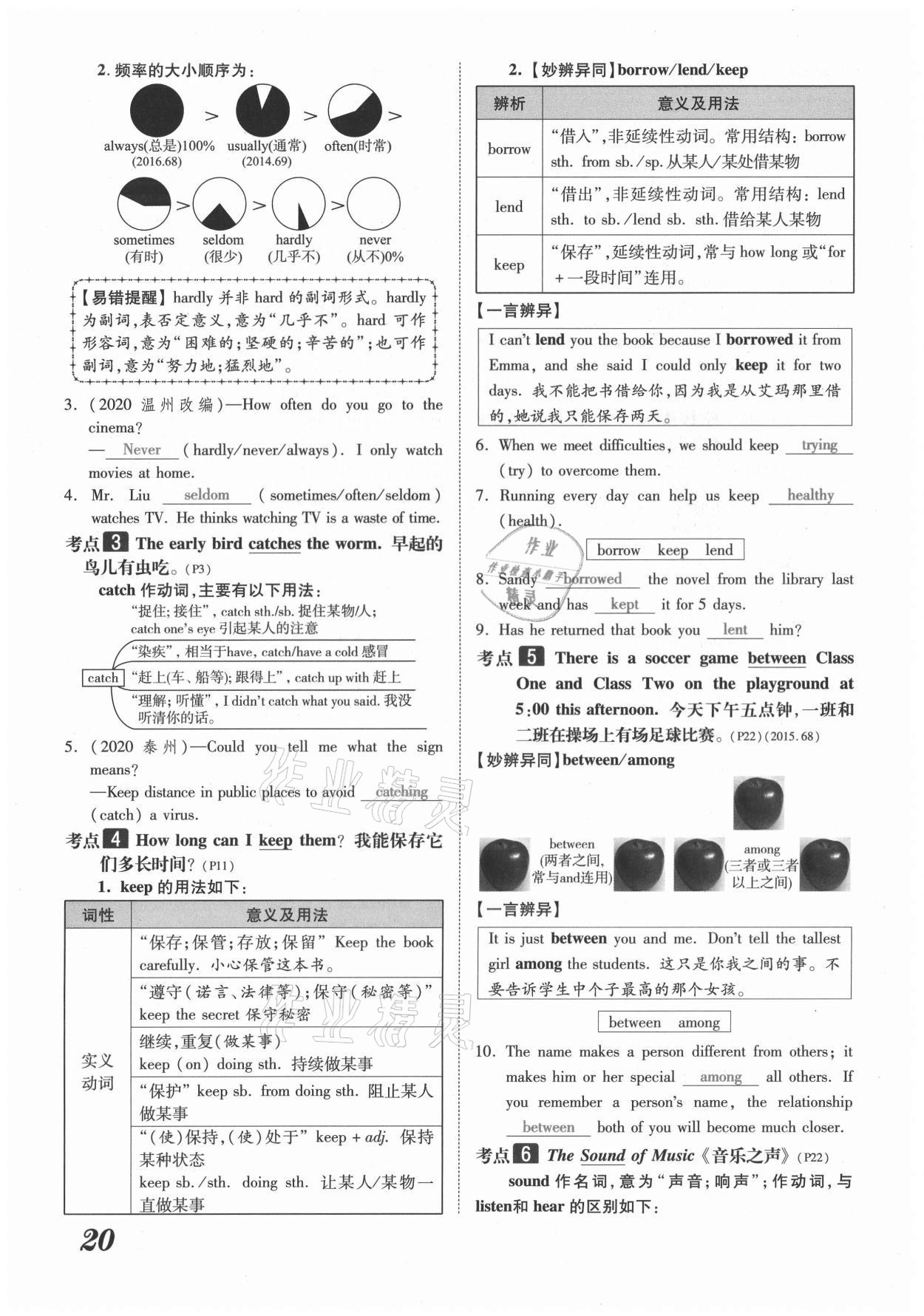 2021年領(lǐng)跑中考英語(yǔ)河南專版 參考答案第20頁(yè)