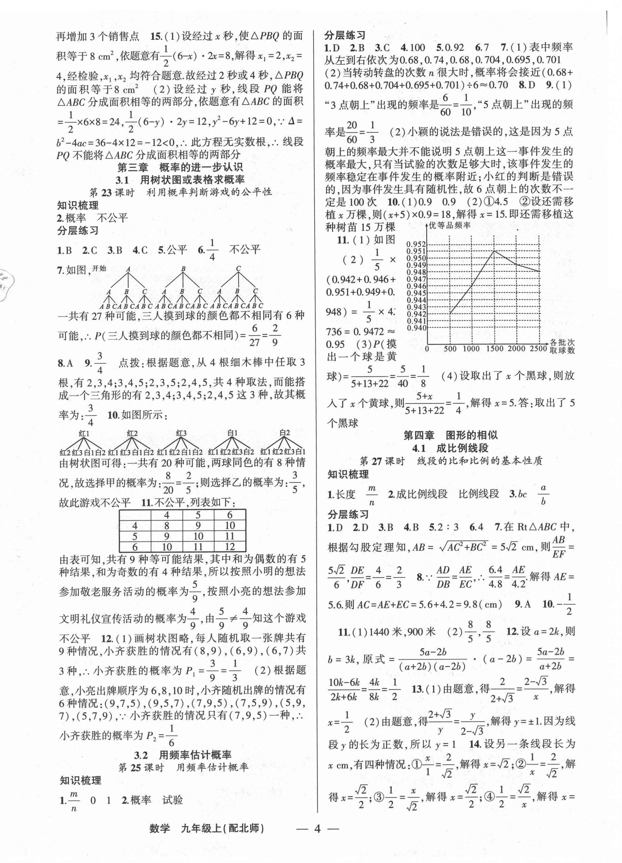 2020年原創(chuàng)新課堂九年級(jí)數(shù)學(xué)上冊(cè)北師大版深圳專版 第4頁