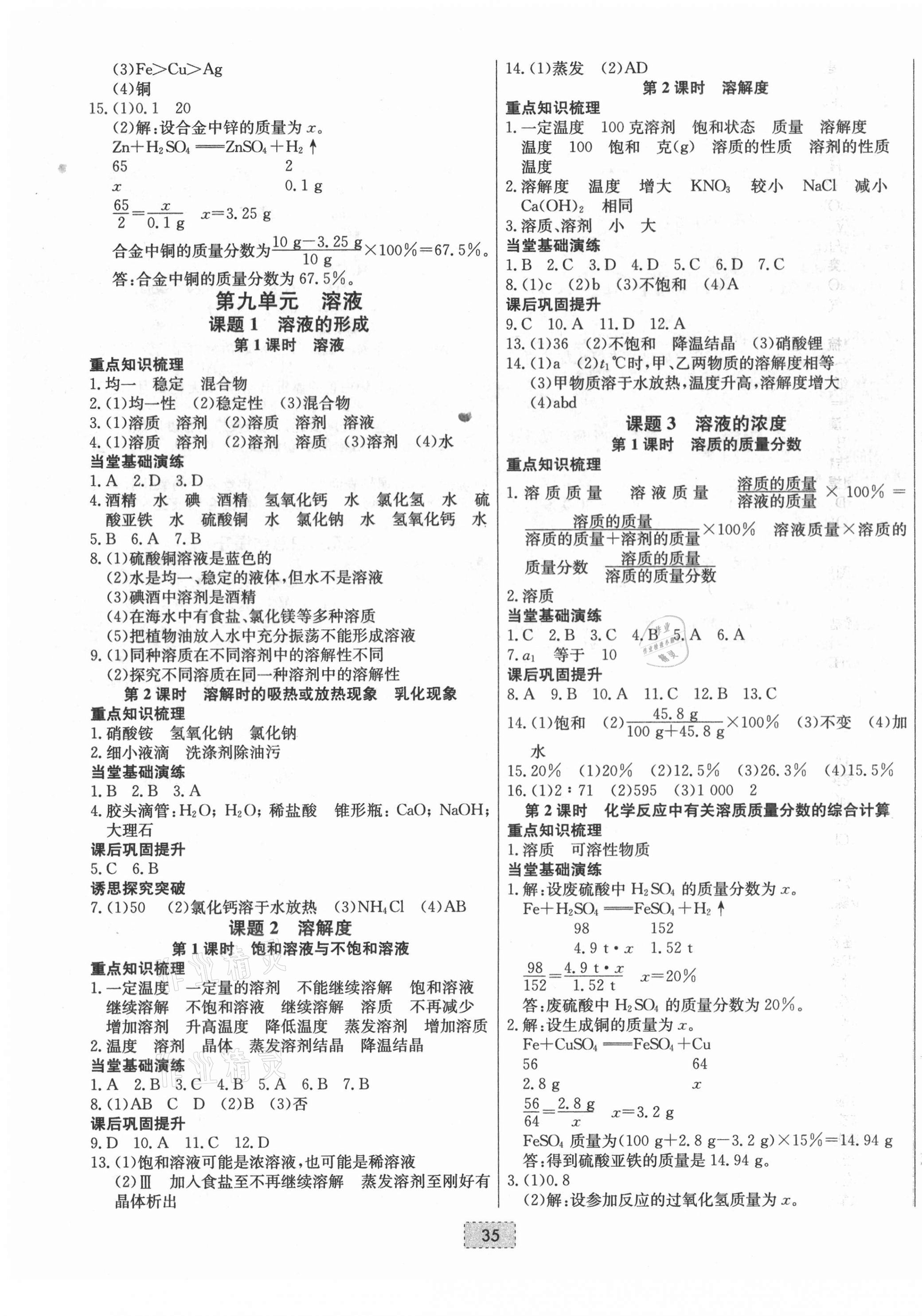 2021年練重點九年級化學下冊人教版河南專版 第3頁