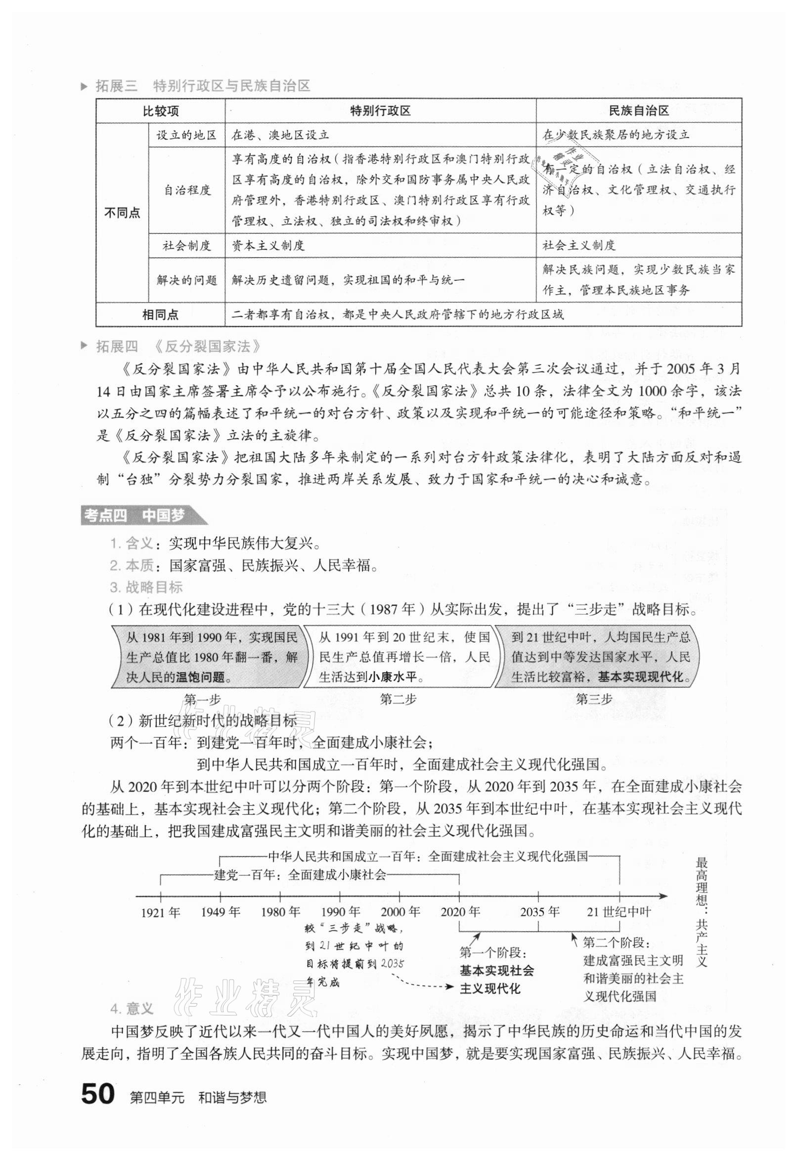 2021年滾動遷移中考總復(fù)習(xí)道德與法治山西專版 參考答案第58頁