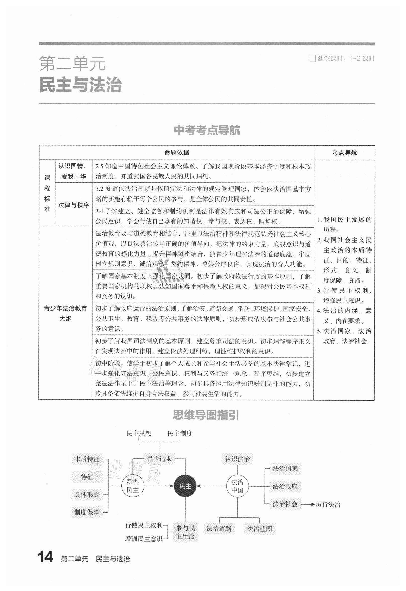 2021年滾動(dòng)遷移中考總復(fù)習(xí)道德與法治山西專版 參考答案第22頁