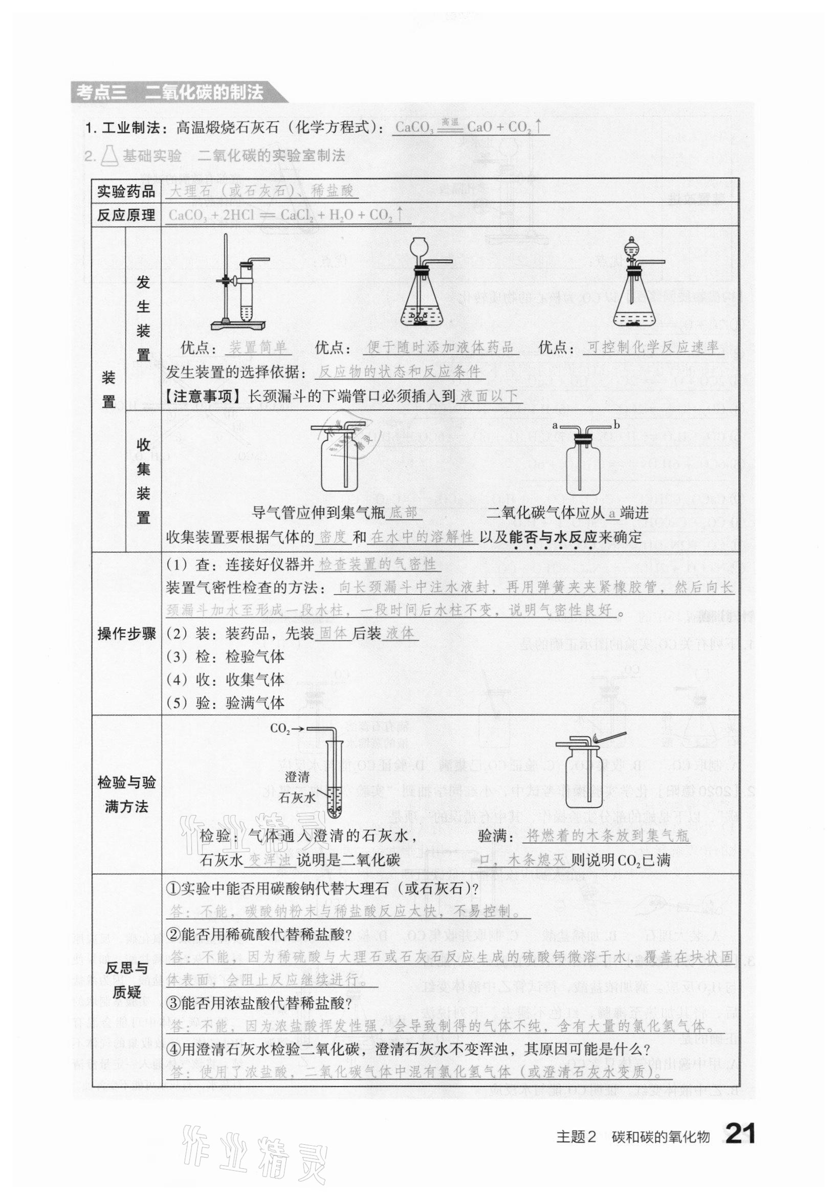 2021年滾動遷移中考總復(fù)習(xí)化學(xué)山西專版 參考答案第21頁