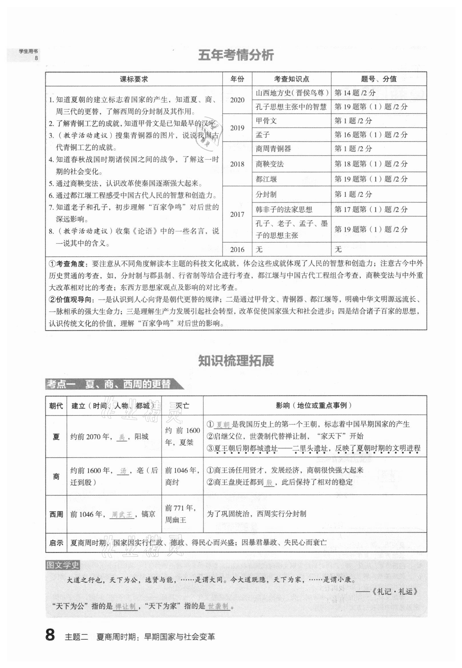 2021年滾動(dòng)遷移中考總復(fù)習(xí)歷史山西專版 第8頁