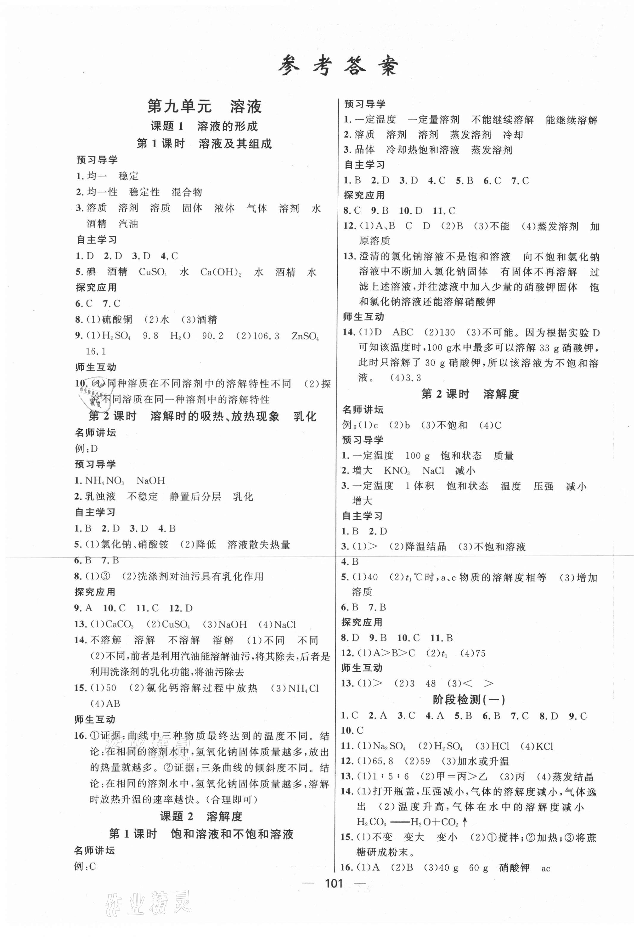 2021年原創(chuàng)新課堂九年級化學(xué)下冊人教版河南專版 第1頁