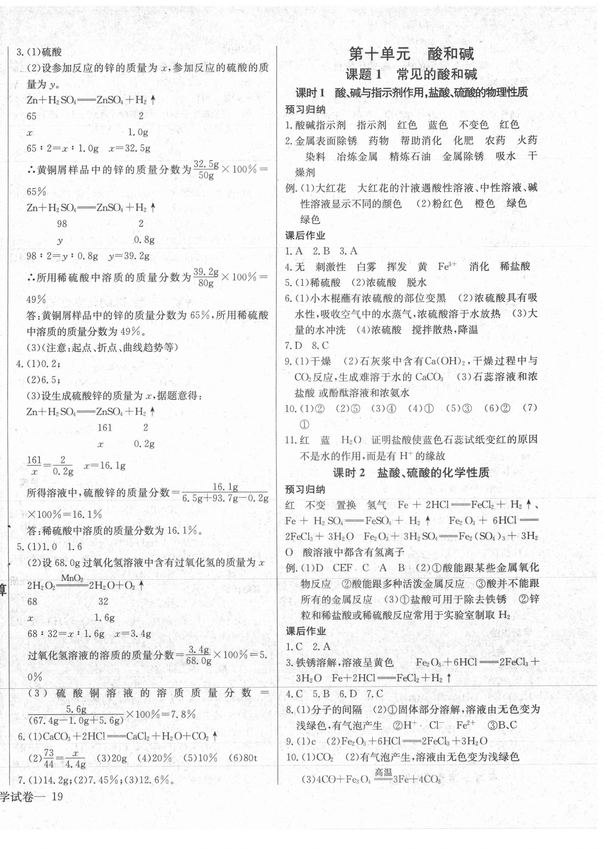 2021年思維新觀察九年級化學(xué)下冊人教版 第5頁