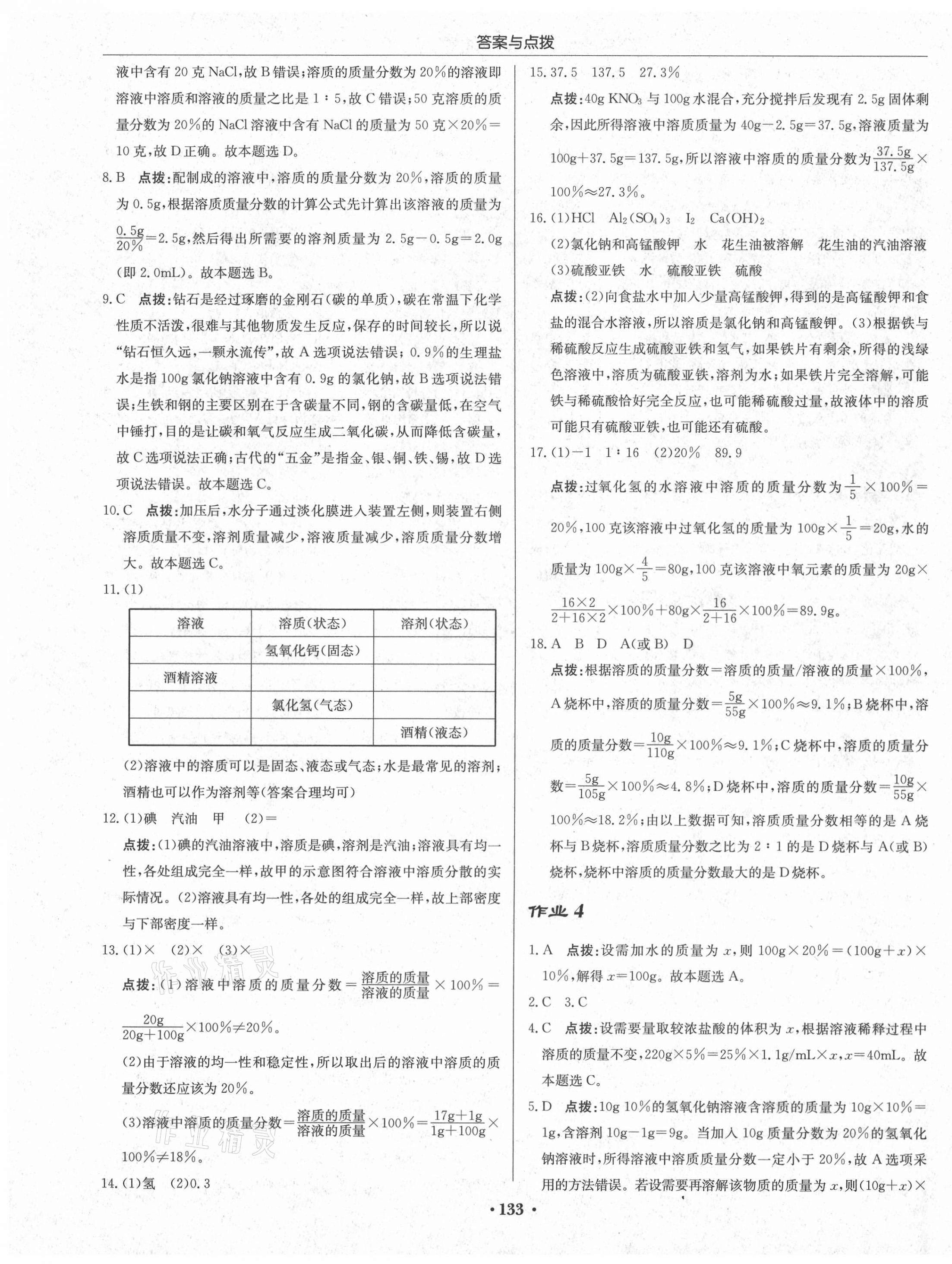 2021年啟東中學(xué)作業(yè)本九年級化學(xué)下冊滬教版 第3頁