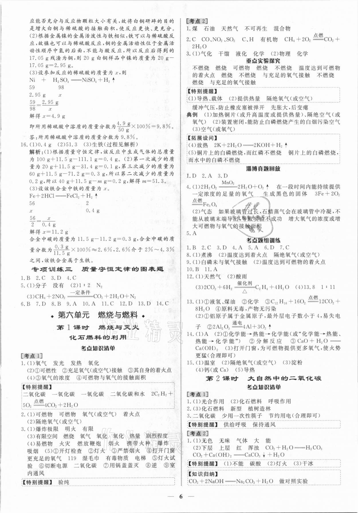 2021年中考對策化學淄博專版 第6頁