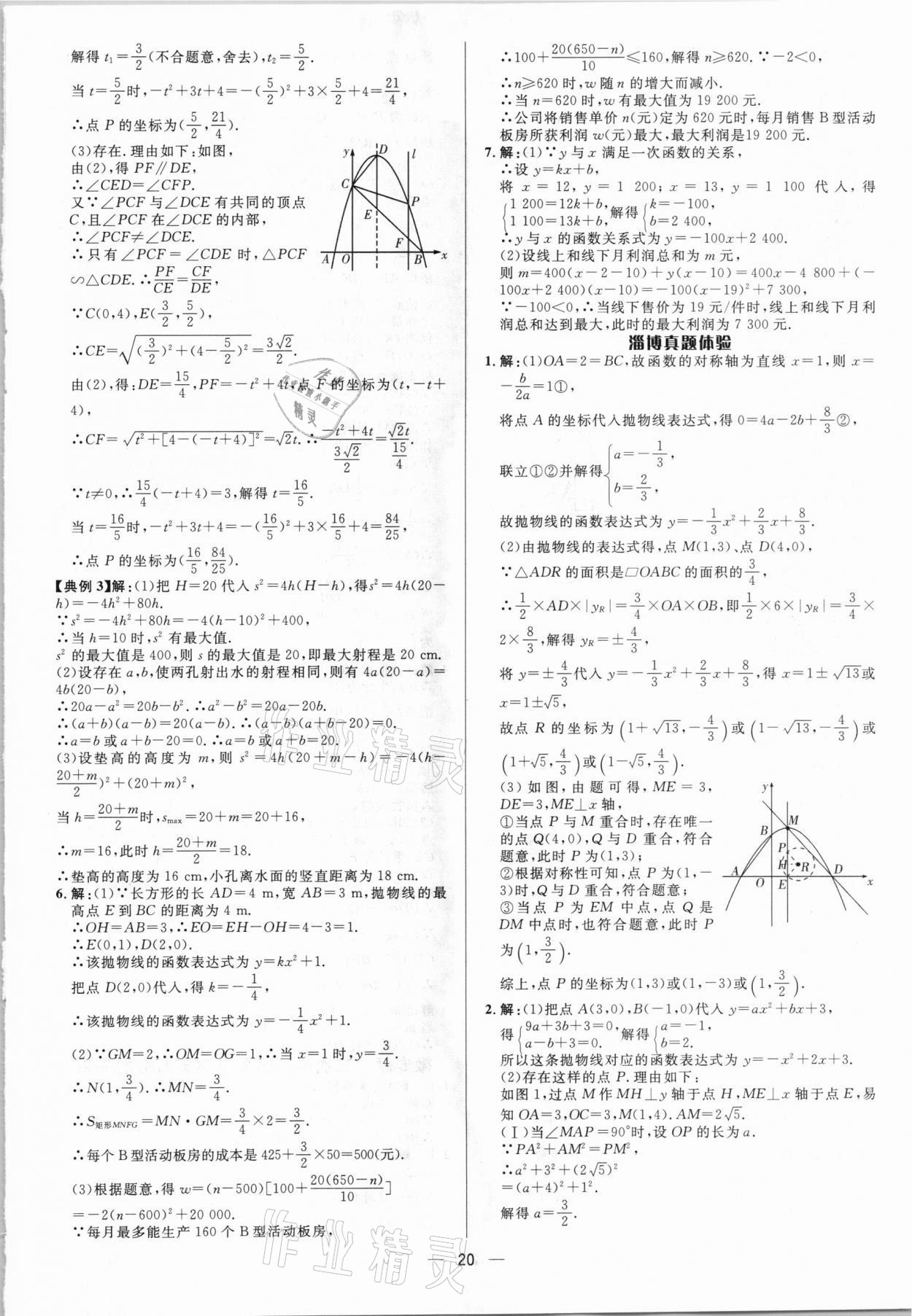 2021年中考對策數學淄博專版 參考答案第20頁