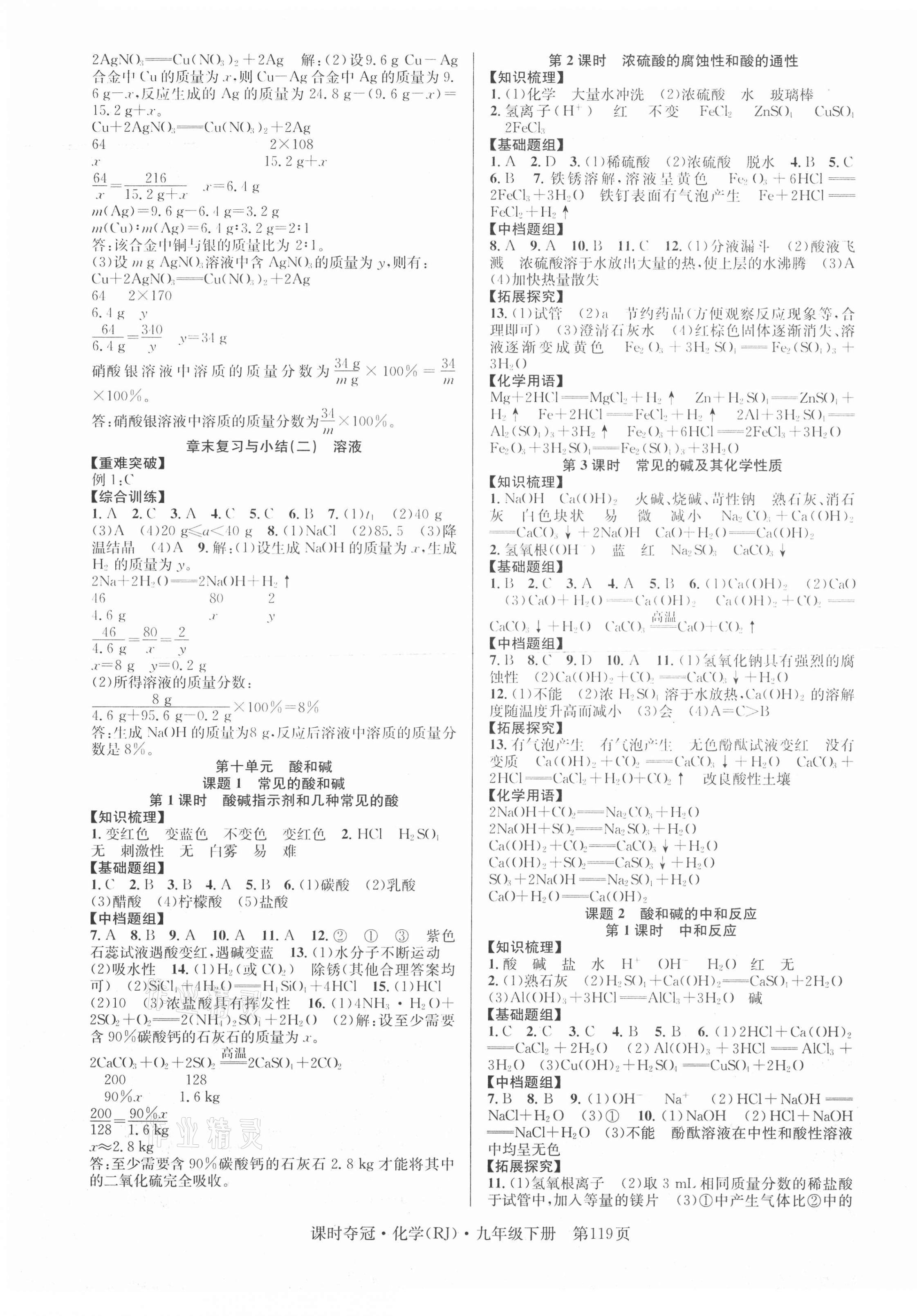 2021年課時奪冠九年級化學(xué)下冊人教版 第3頁