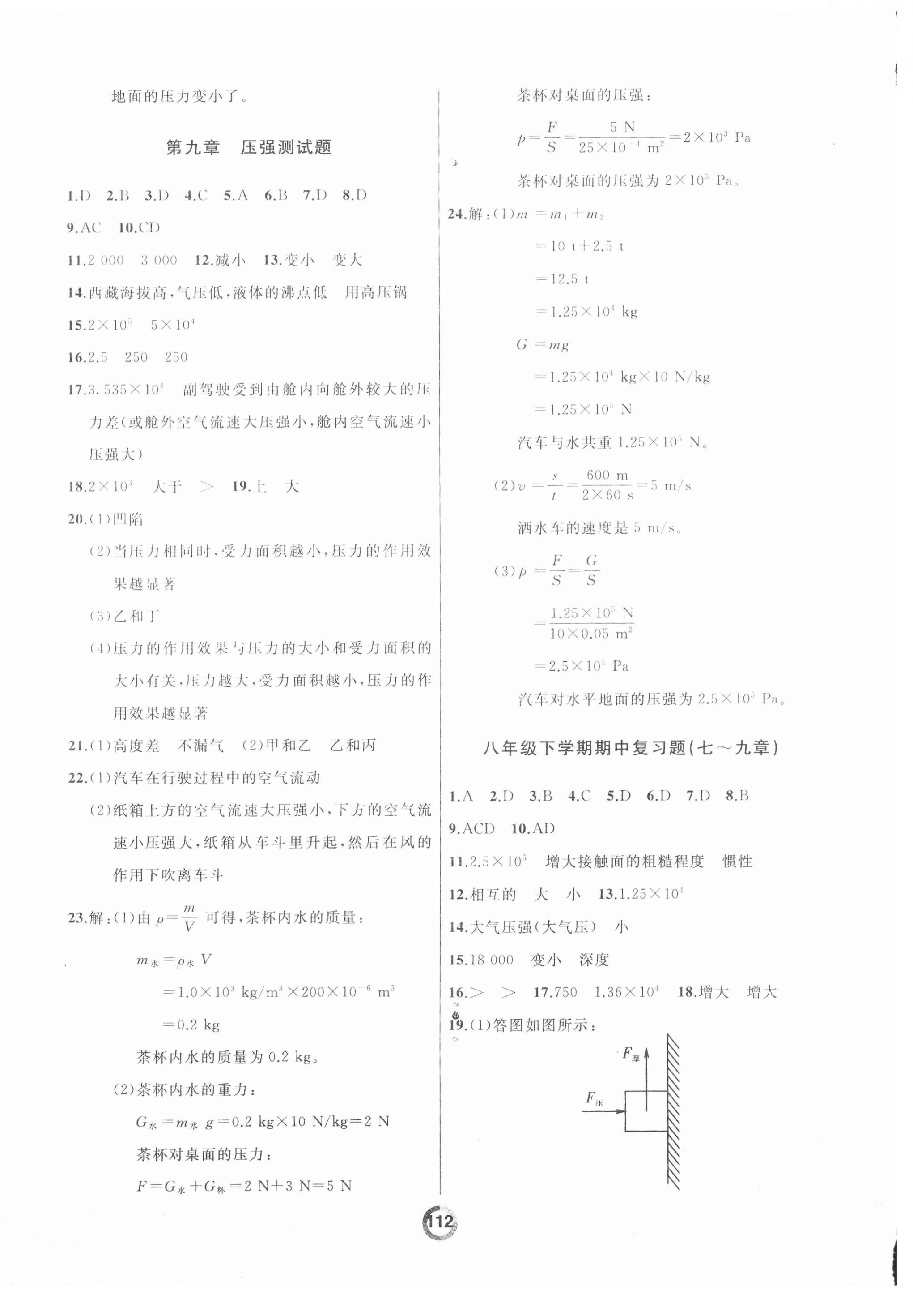 2021年誠成教育學(xué)業(yè)評(píng)價(jià)八年級(jí)物理下冊(cè)人教版 第4頁