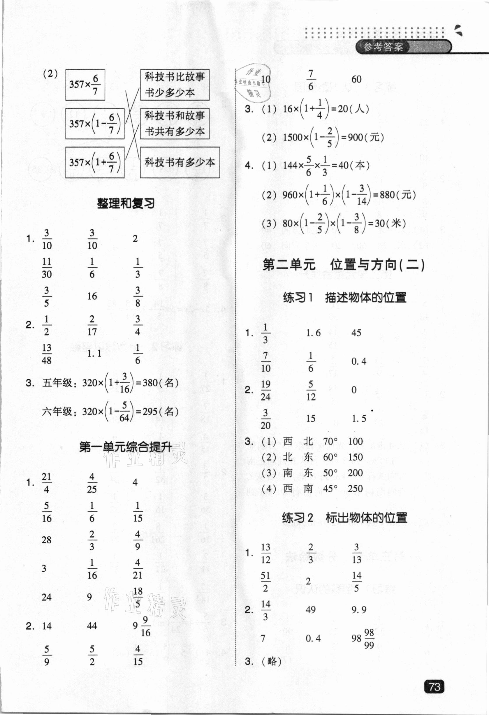 2020年木頭馬口算計算小狀元六年級上冊人教版 第3頁