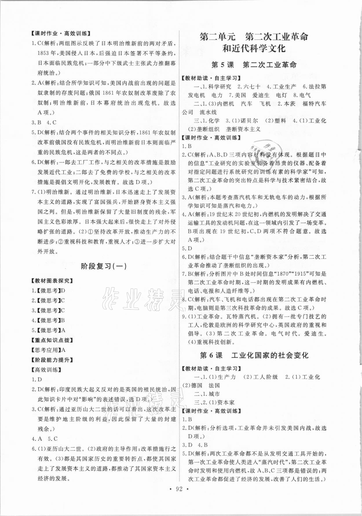 2020年能力培養(yǎng)與測試九年級世界歷史下冊人教版 第2頁