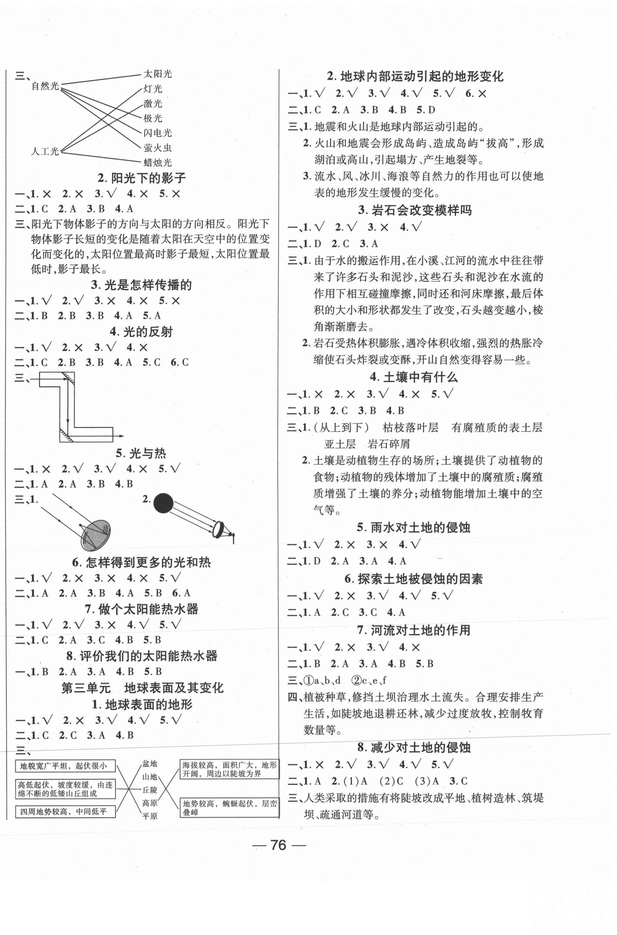 2020年夺冠新课堂五年级科学上册教科版 第2页