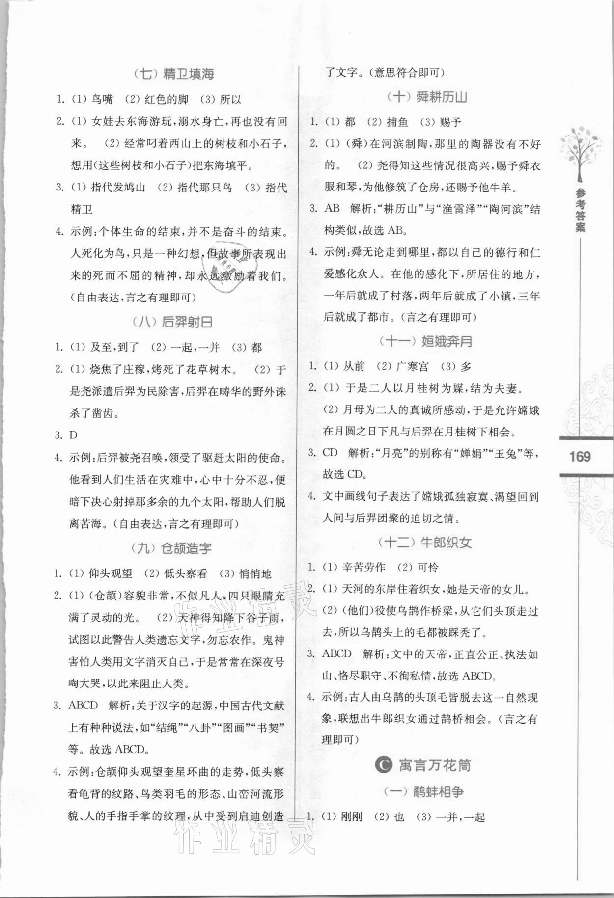 2020年小古文閱讀提優(yōu)能手備戰(zhàn)小升初 參考答案第4頁